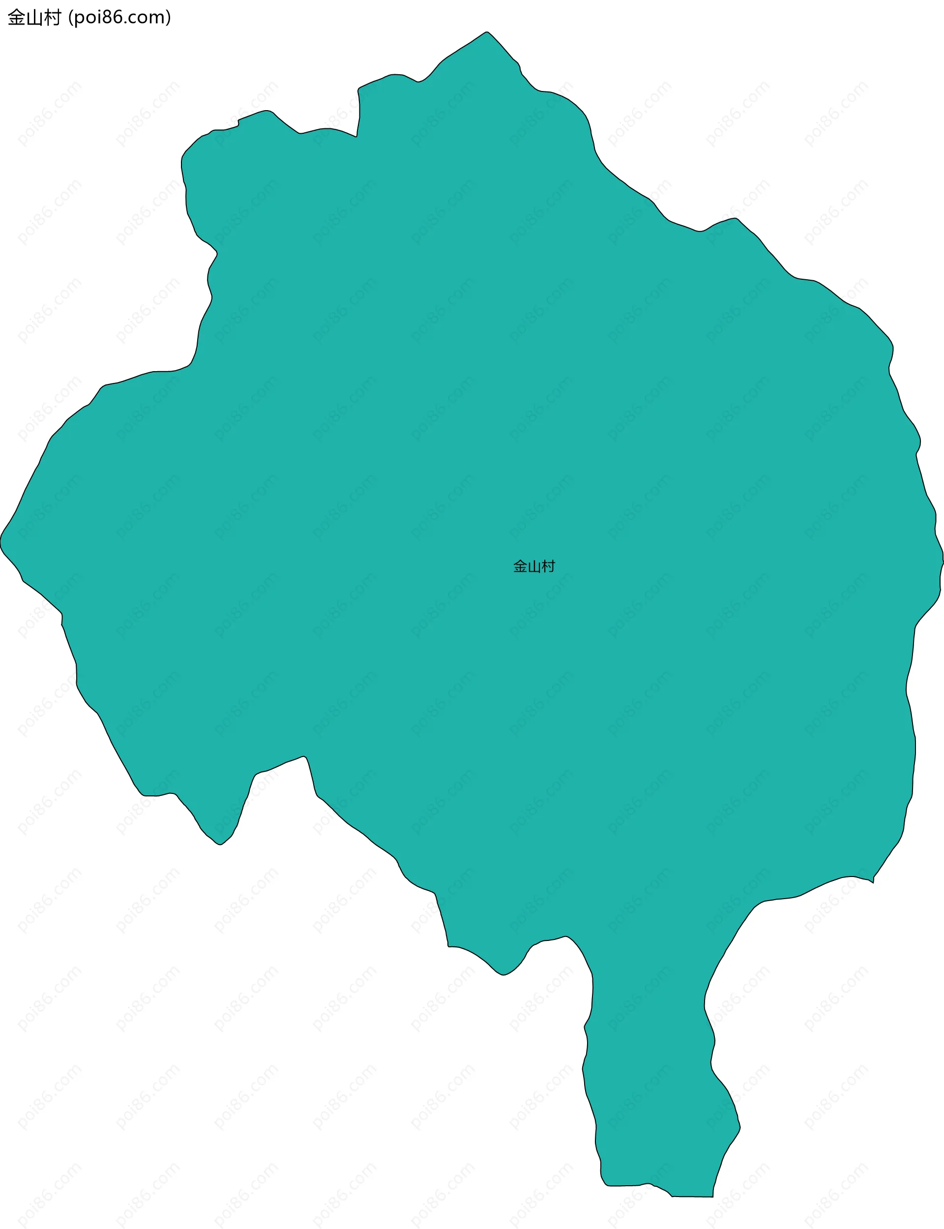 金山村边界地图