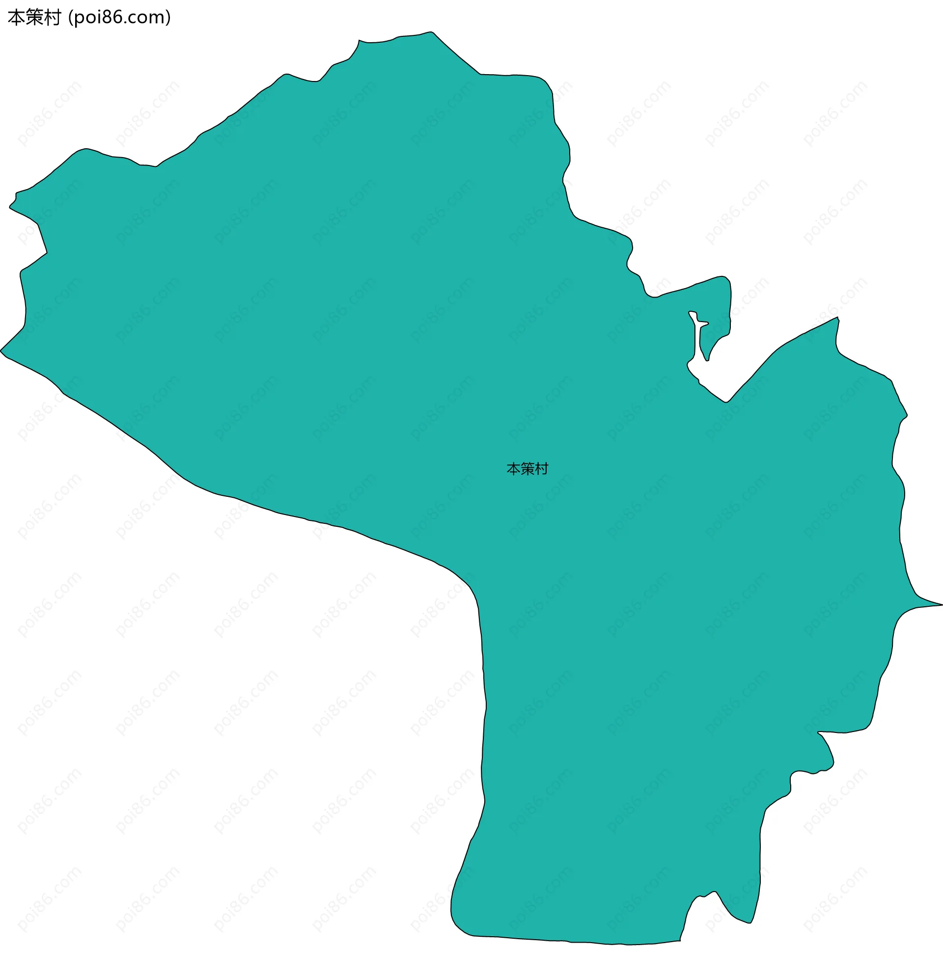 本策村边界地图