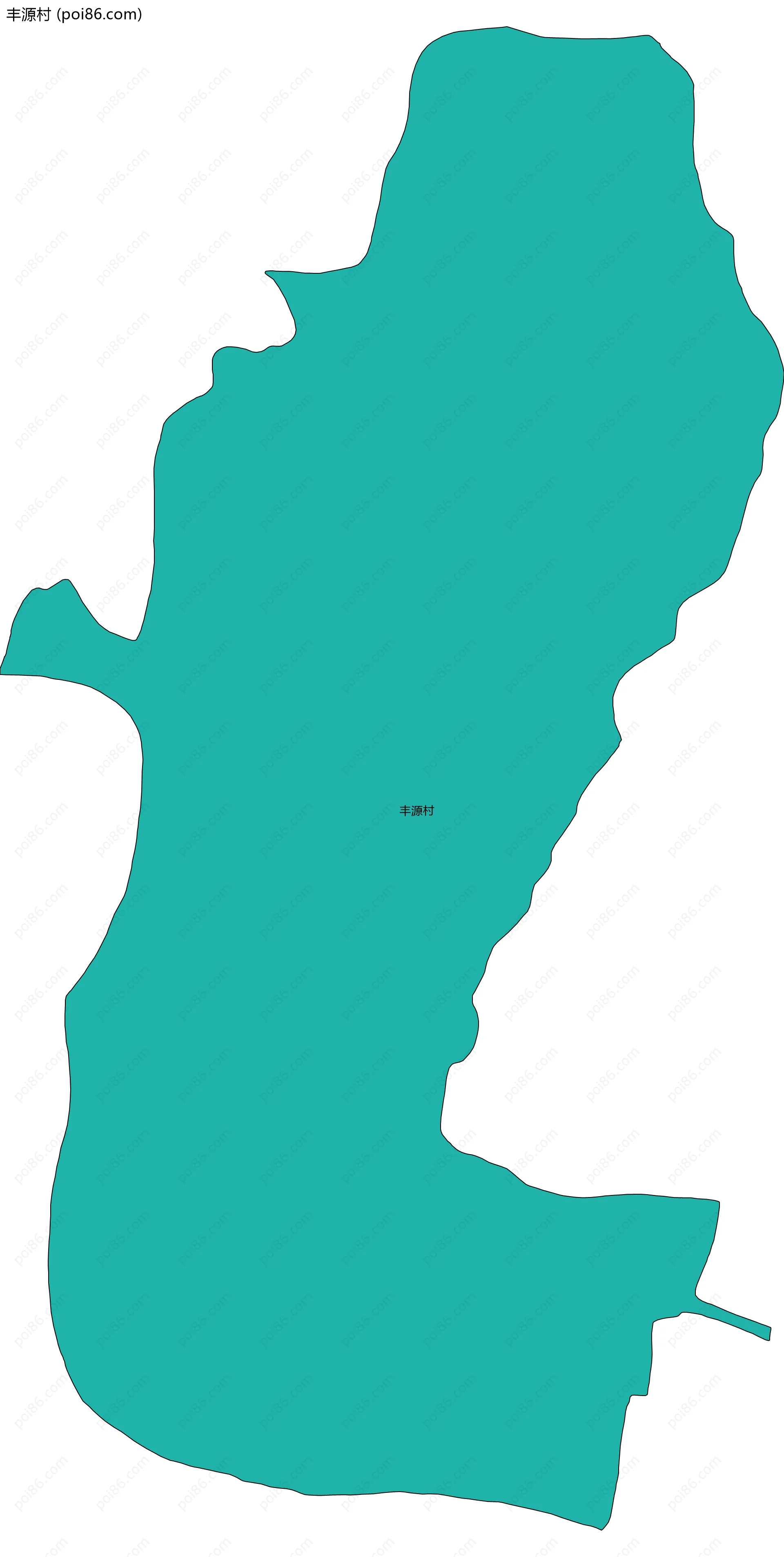 丰源村边界地图