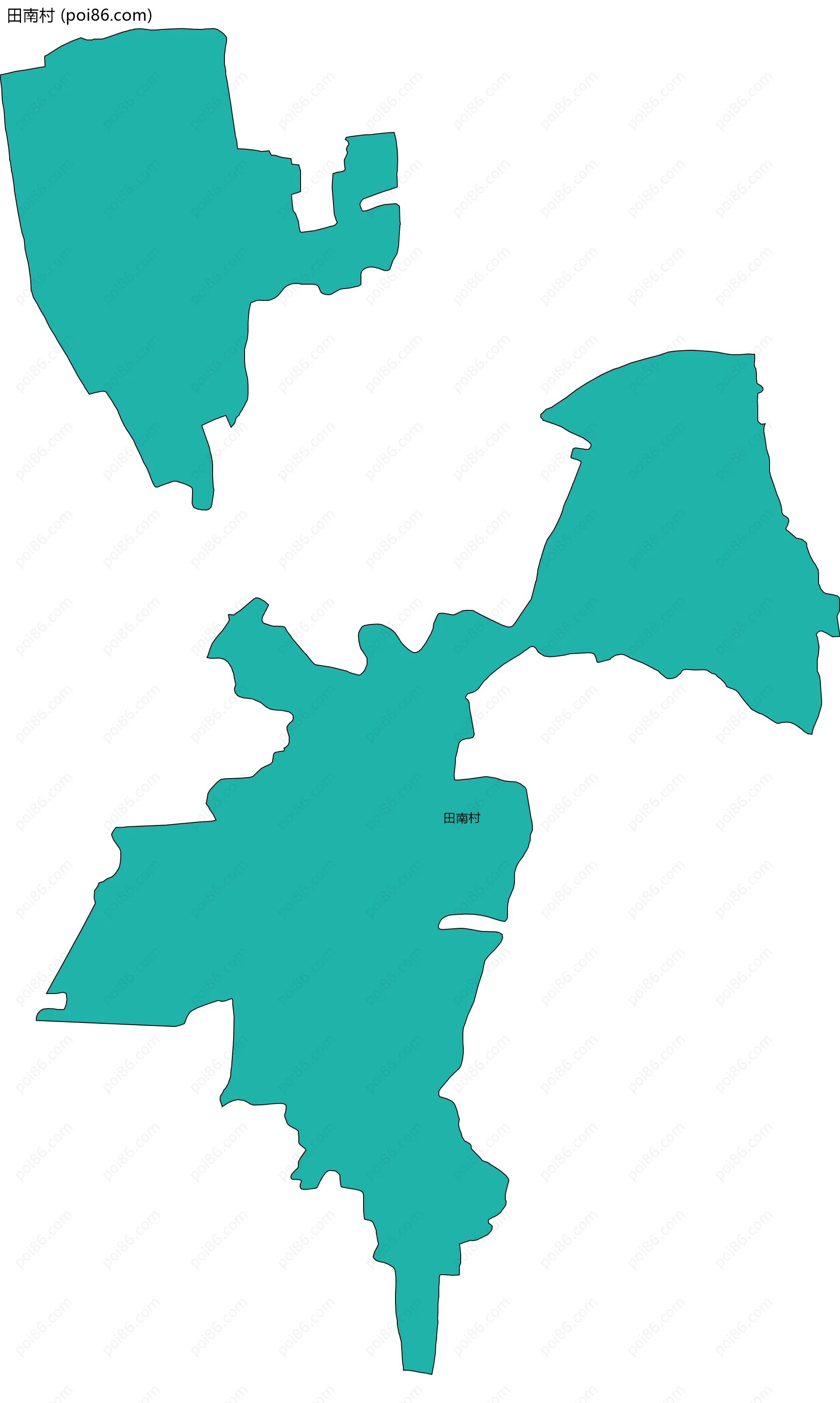 田南村边界地图