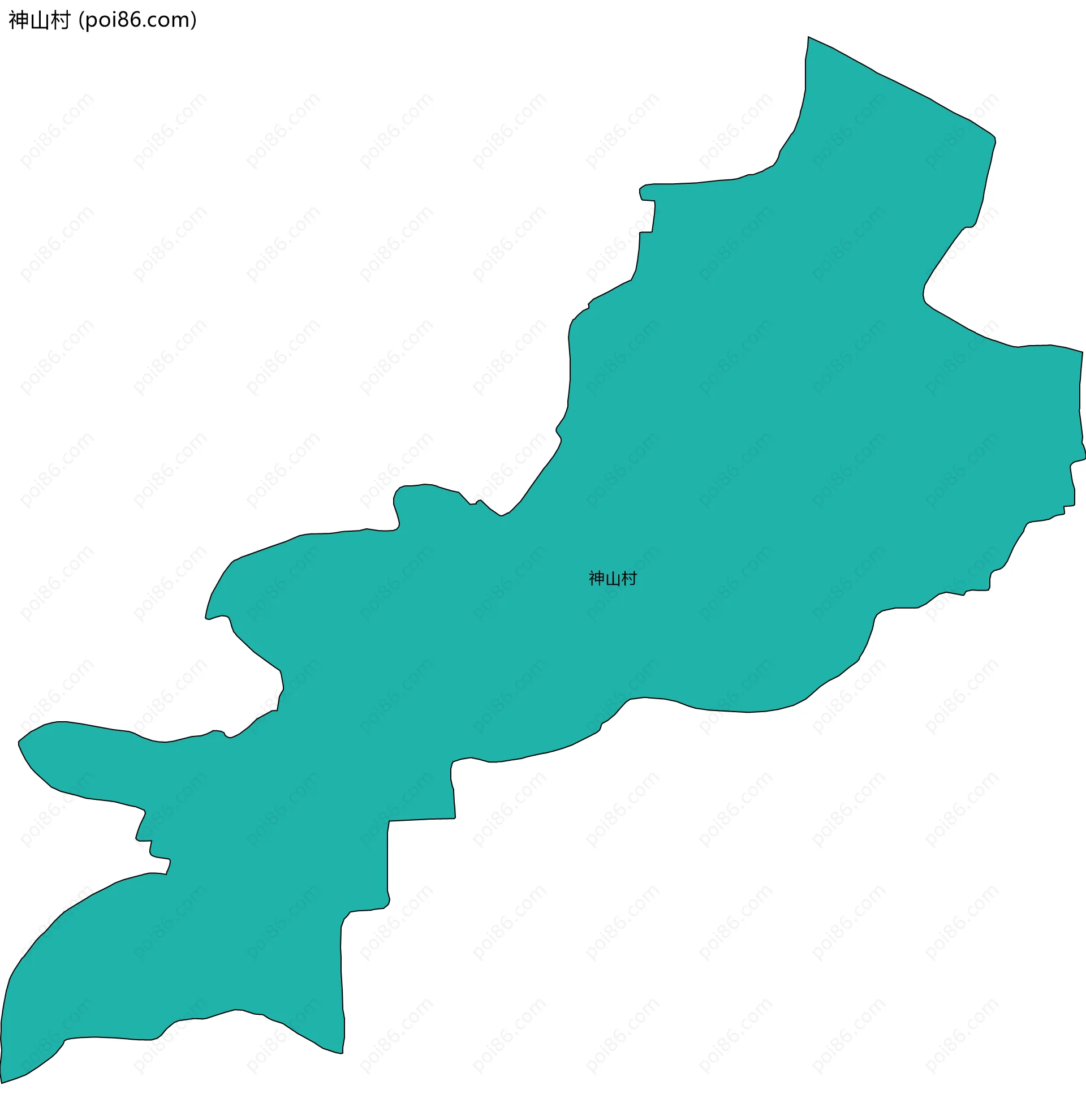 神山村边界地图