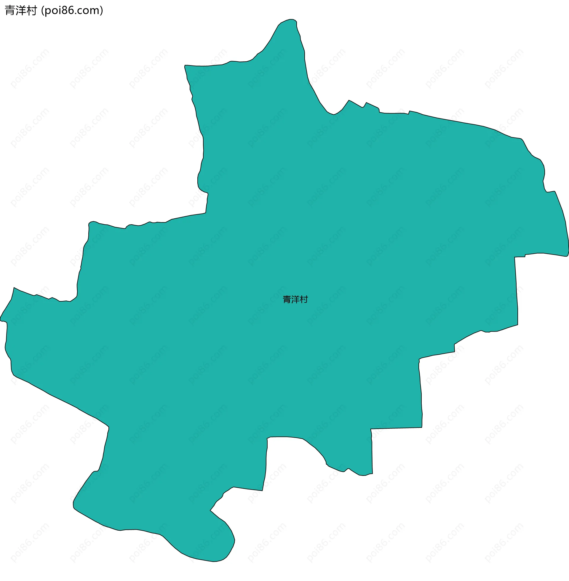 青洋村边界地图