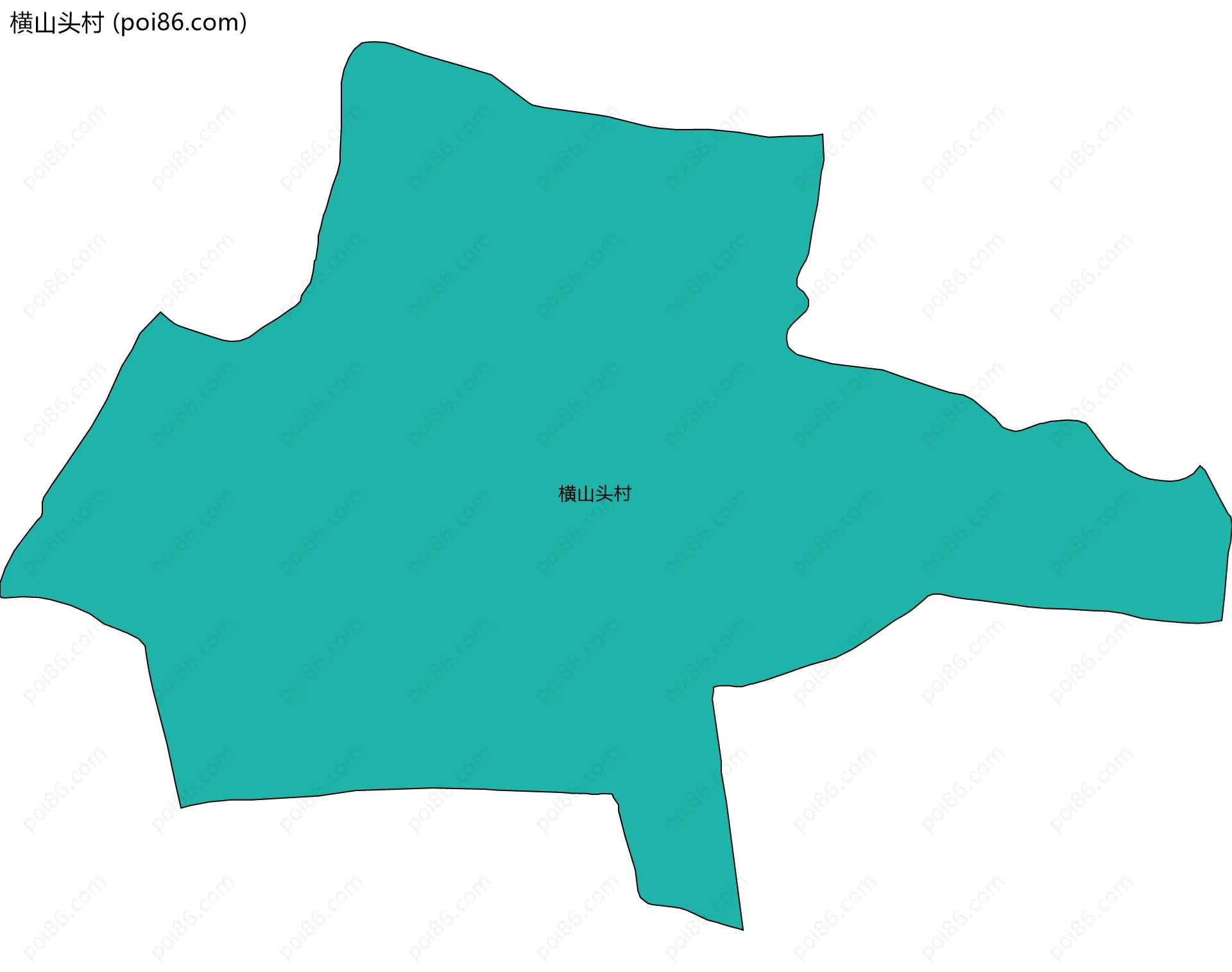 横山头村边界地图