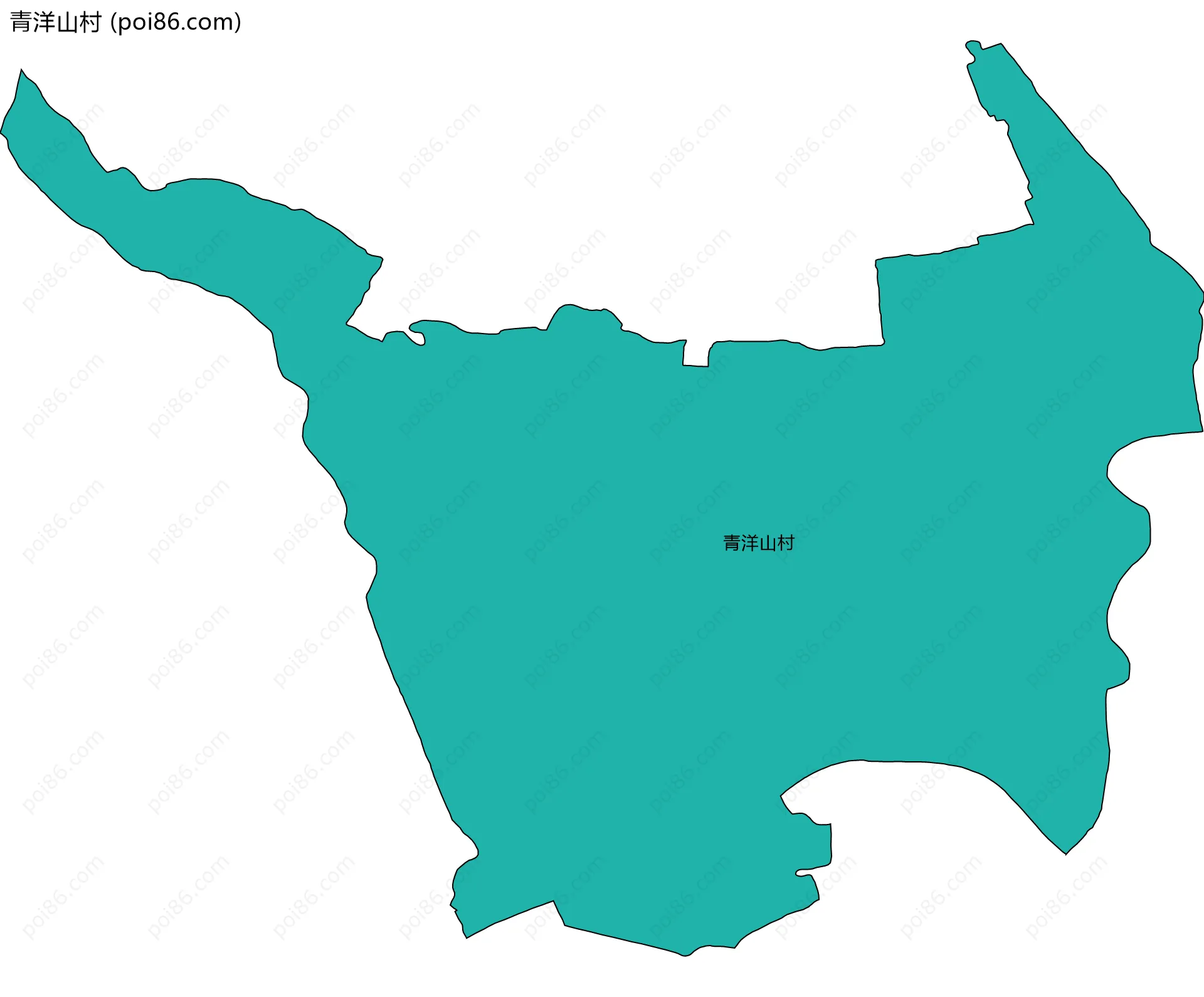 青洋山村边界地图
