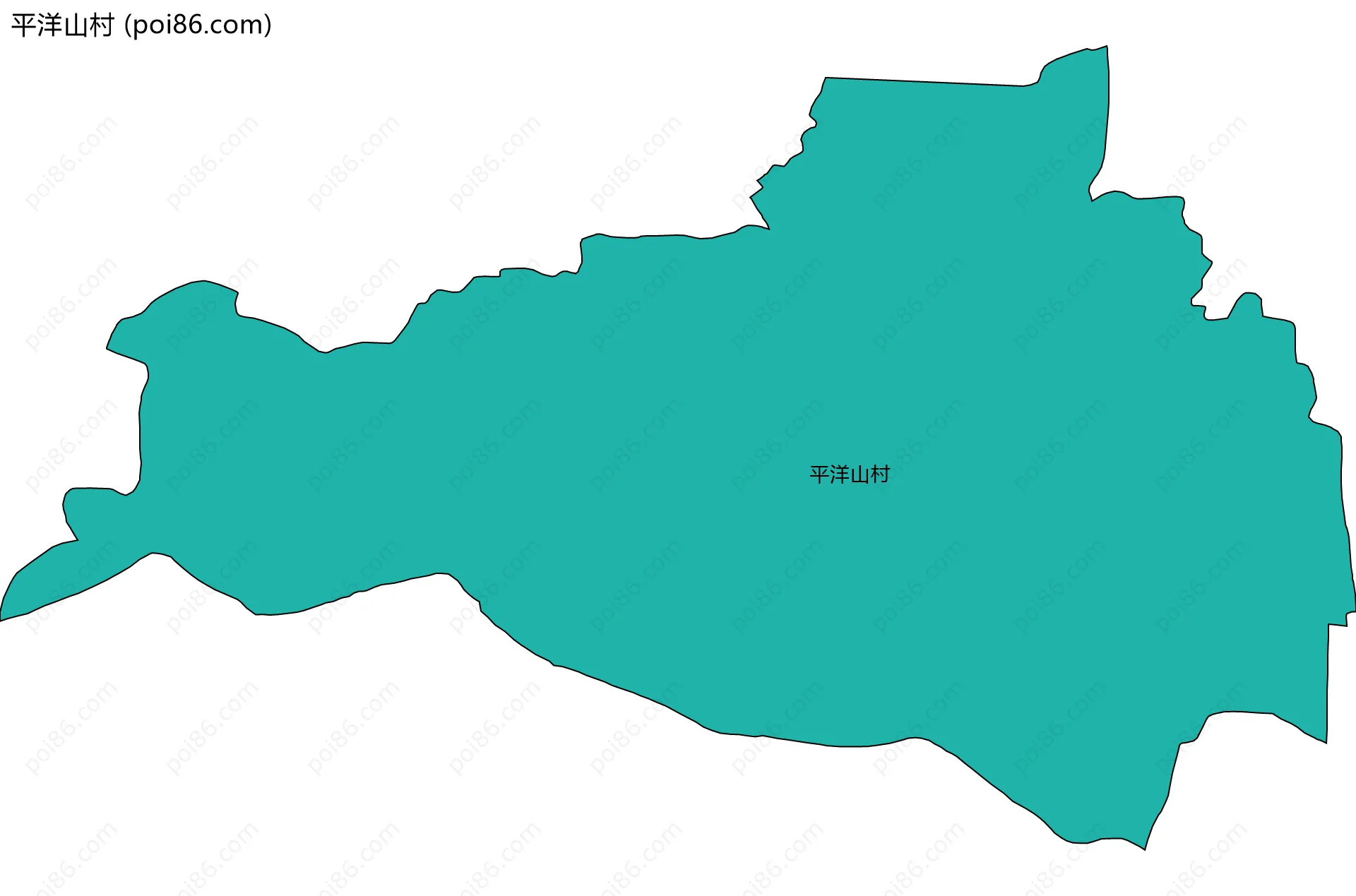 平洋山村边界地图