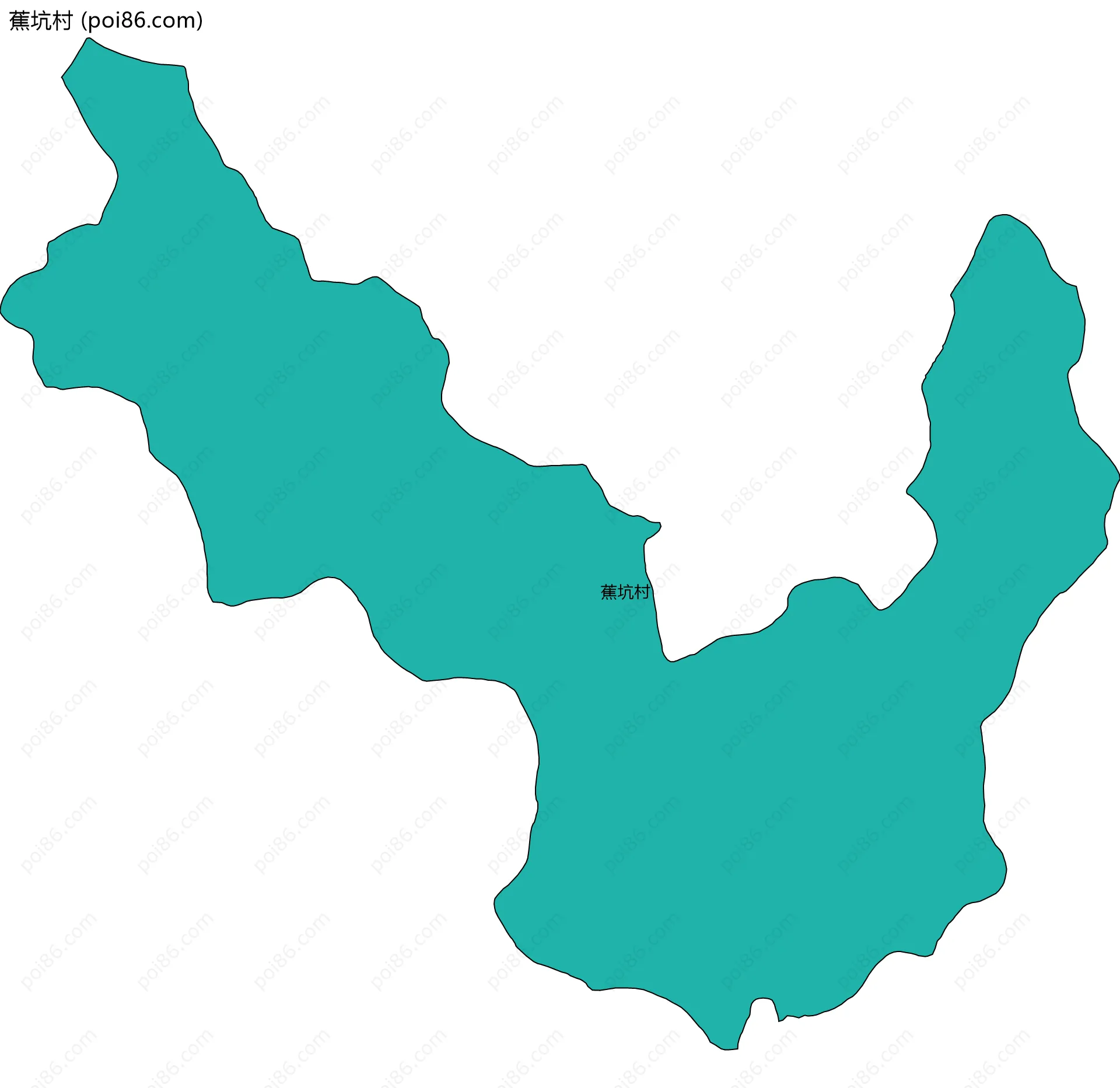 蕉坑村边界地图