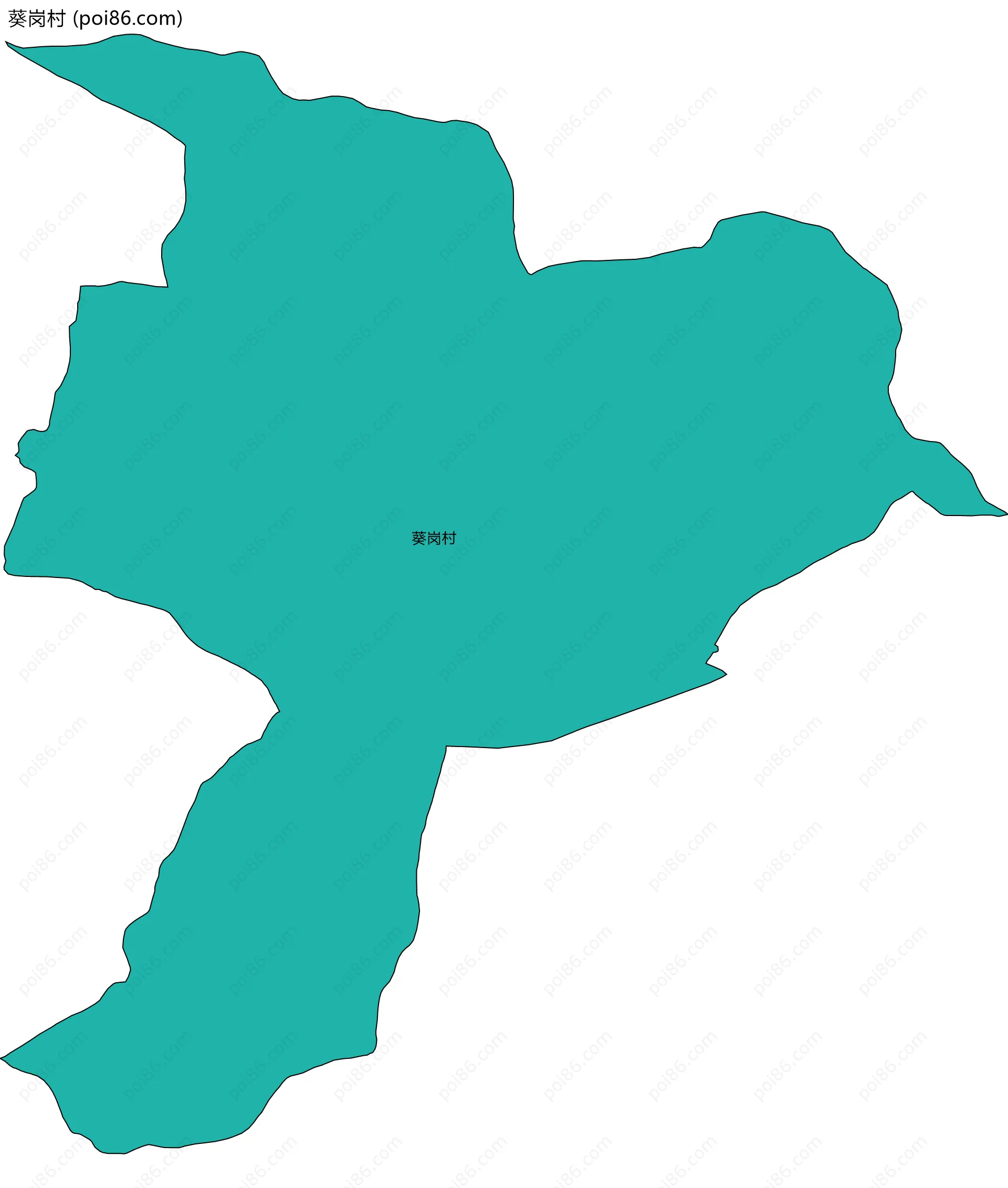 葵岗村边界地图