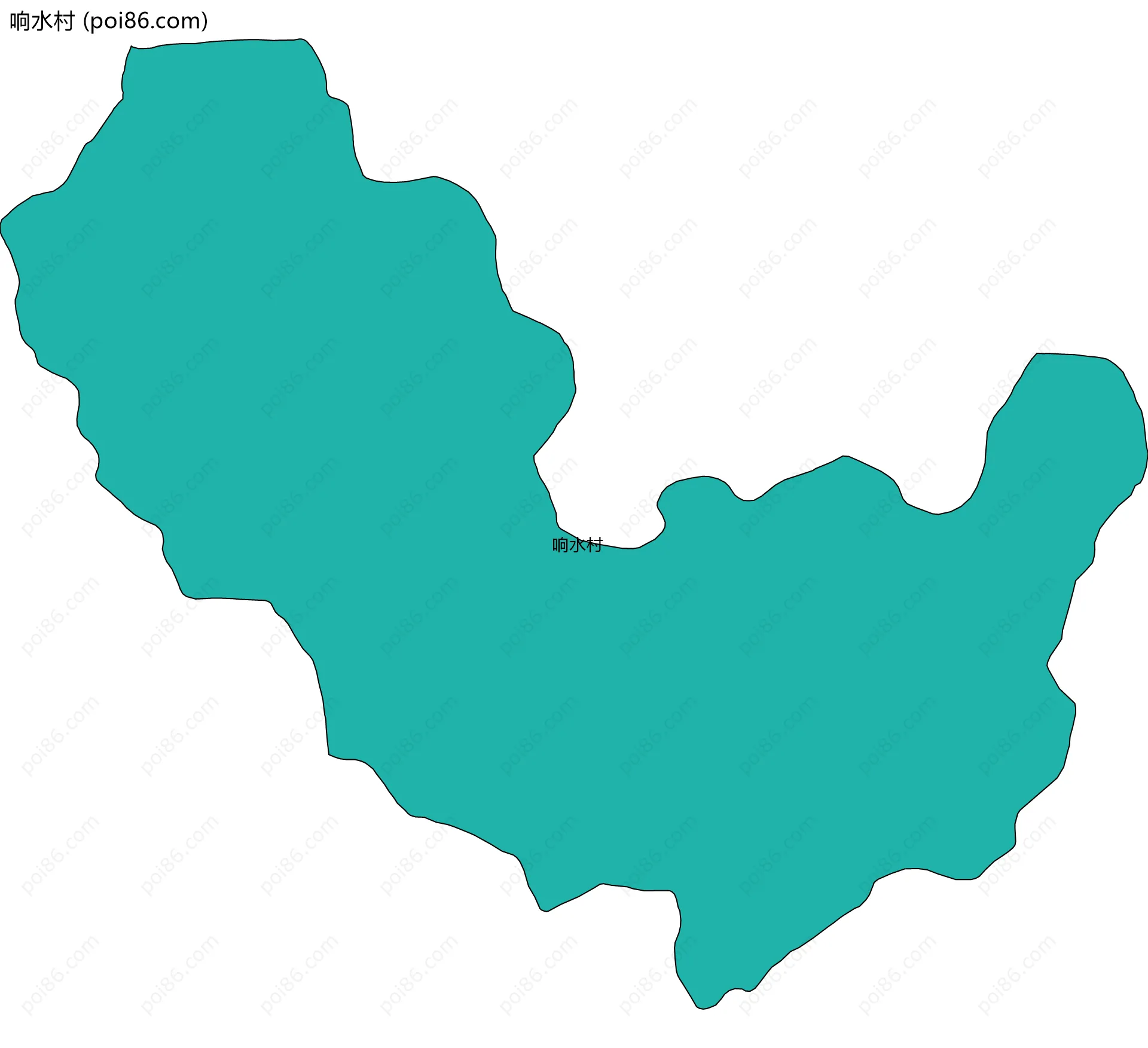 响水村边界地图