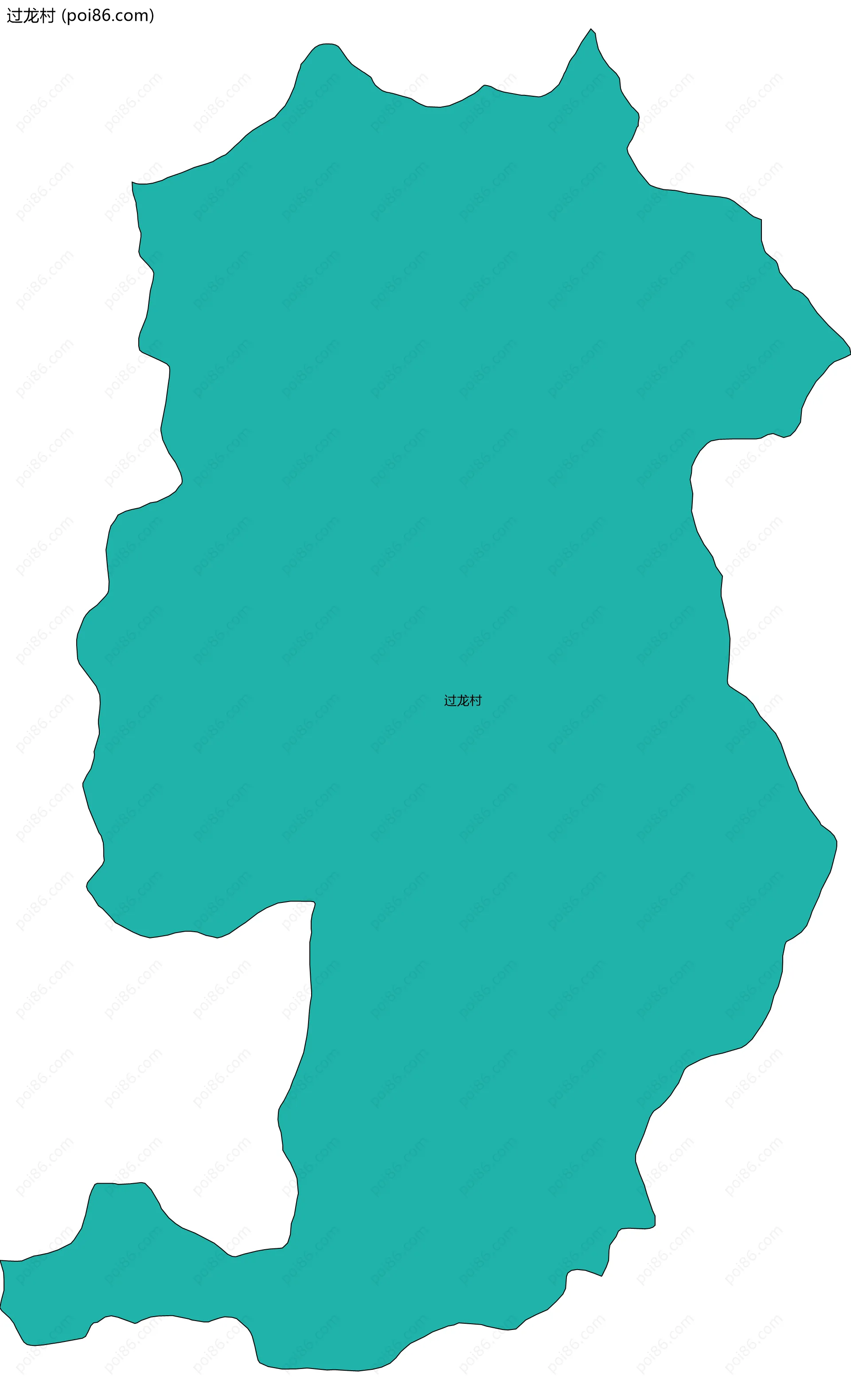 过龙村边界地图