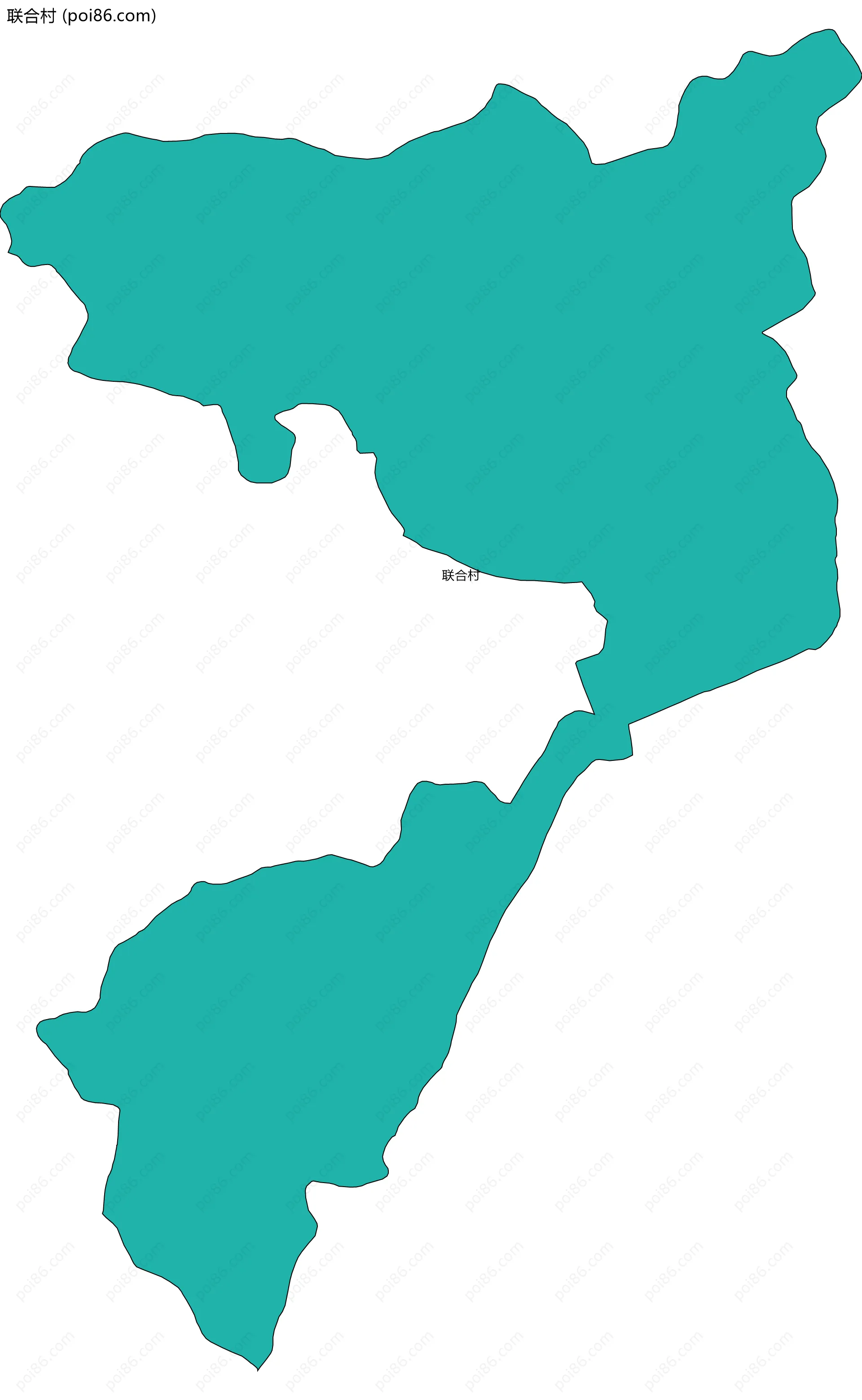 联合村边界地图