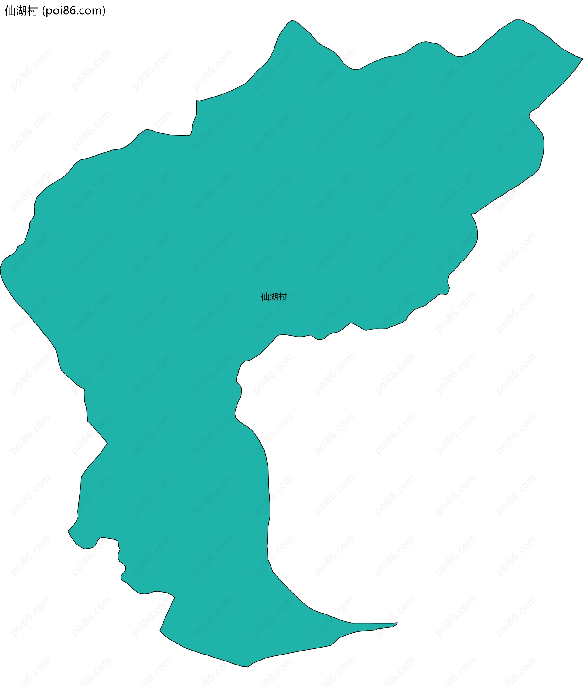 仙湖村边界地图