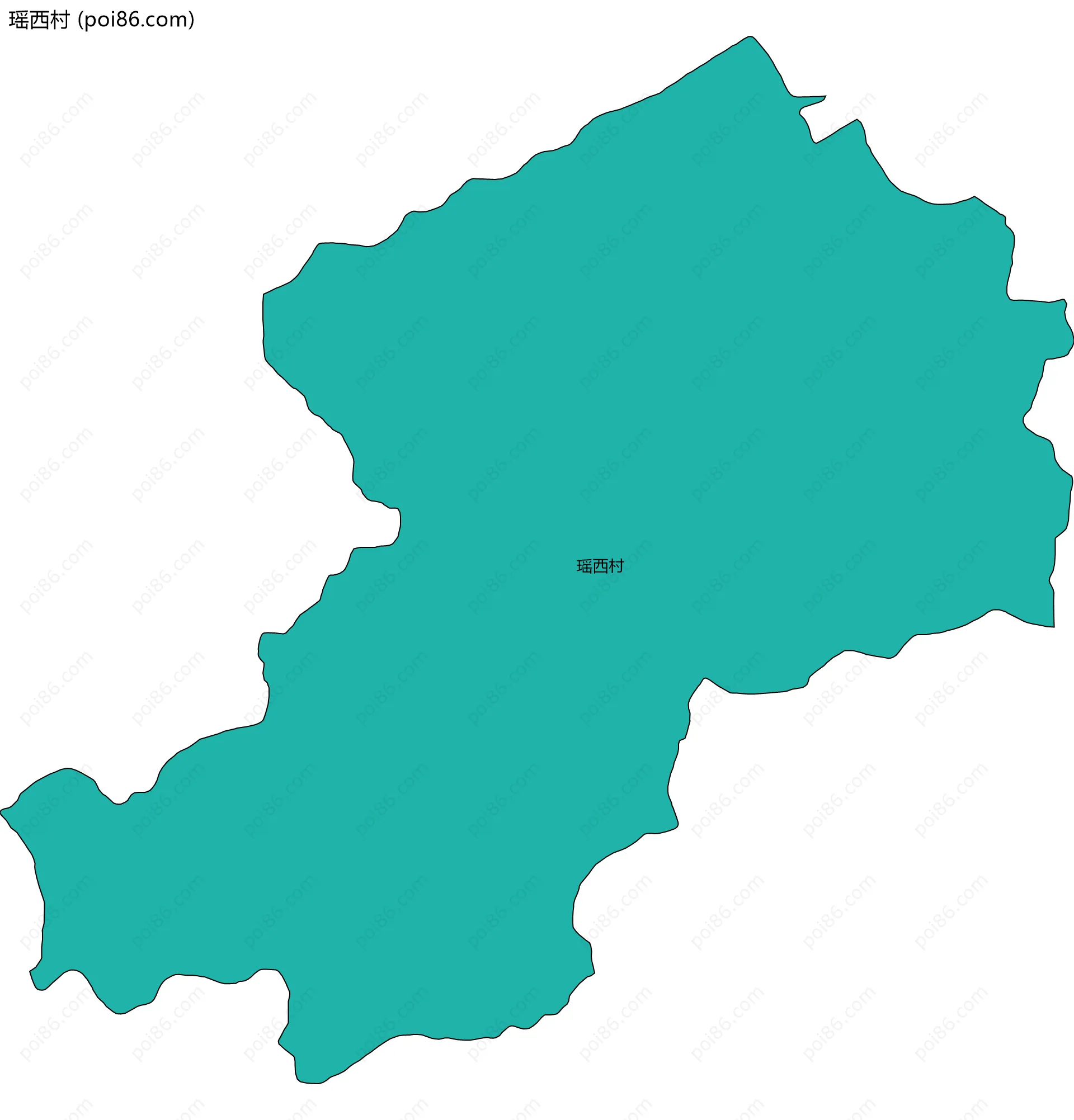 瑶西村边界地图