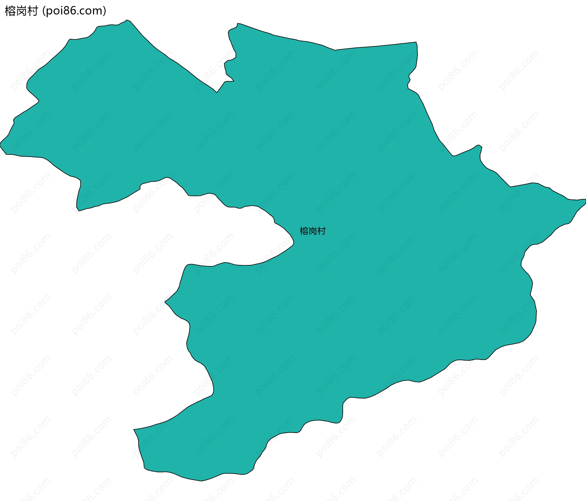 榕岗村边界地图