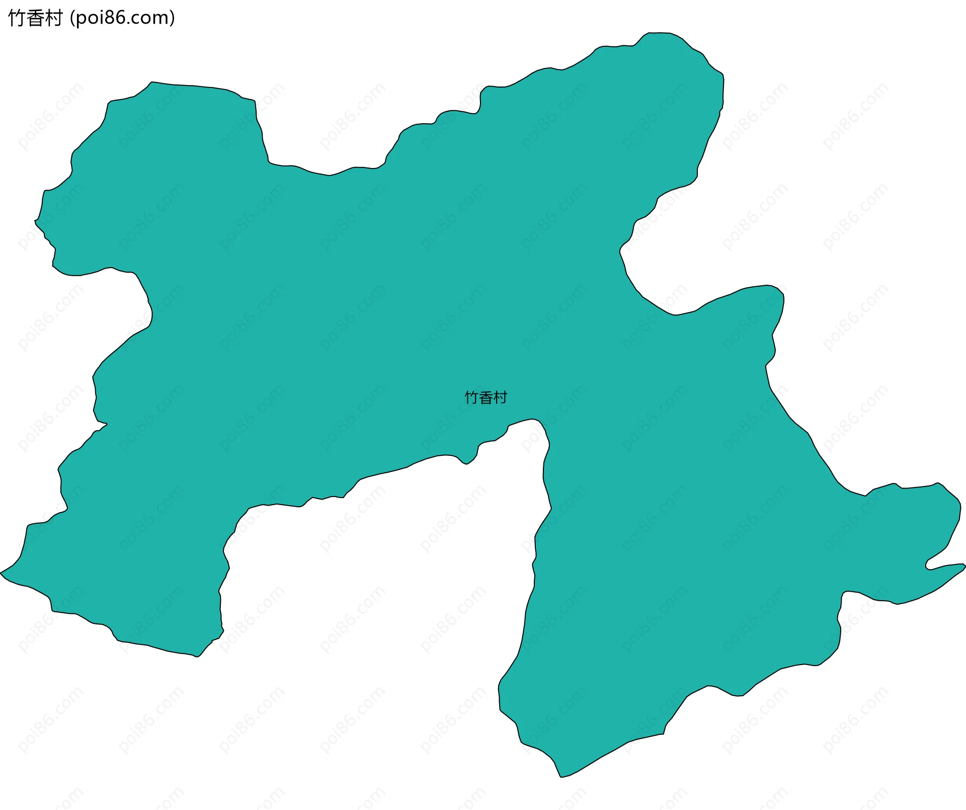 竹香村边界地图