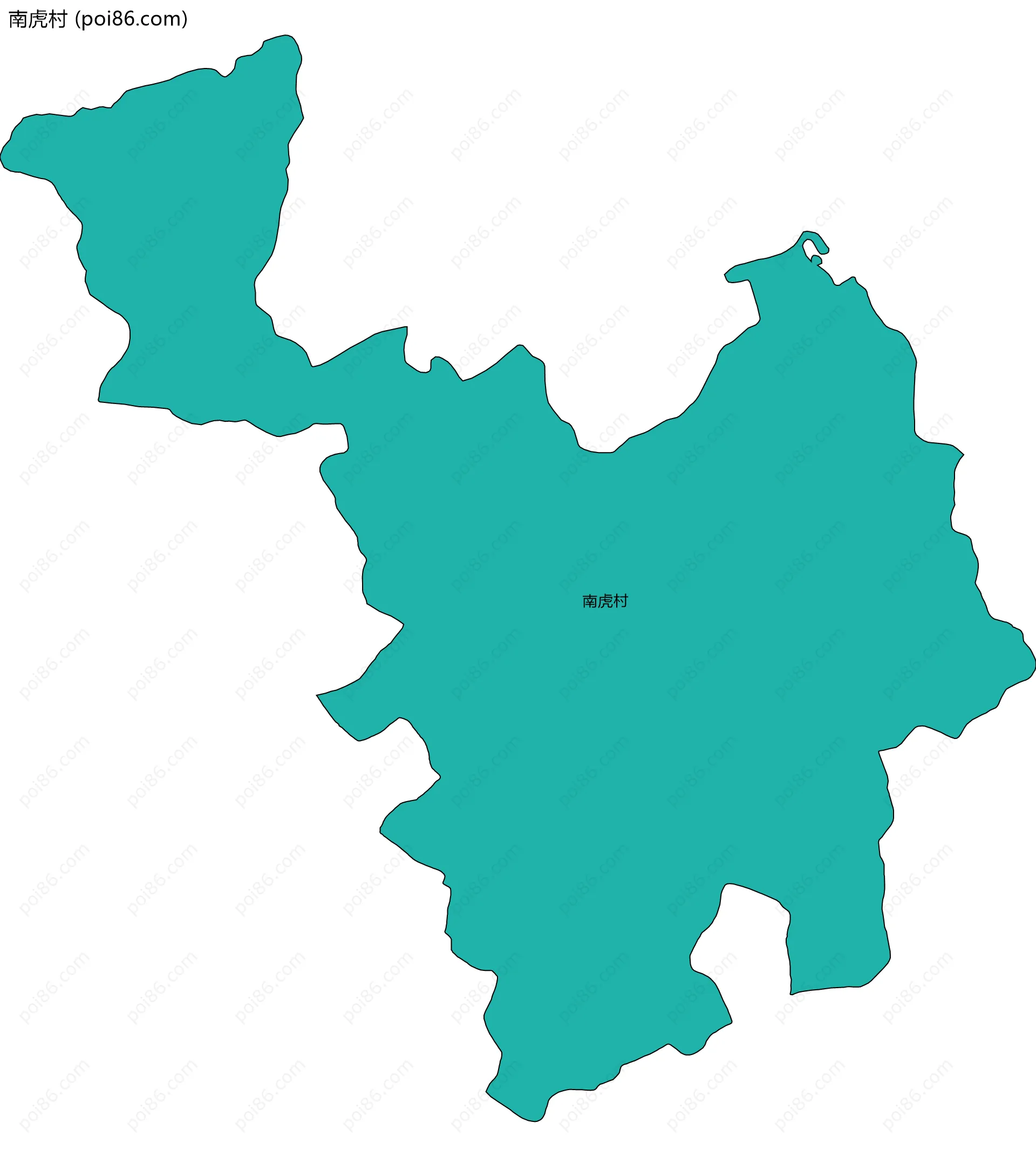 南虎村边界地图