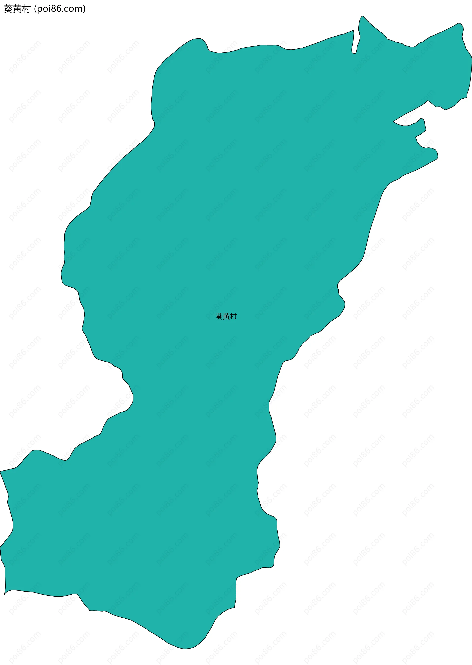 葵黄村边界地图