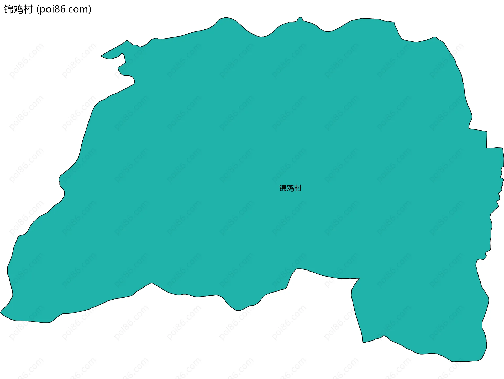 锦鸡村边界地图