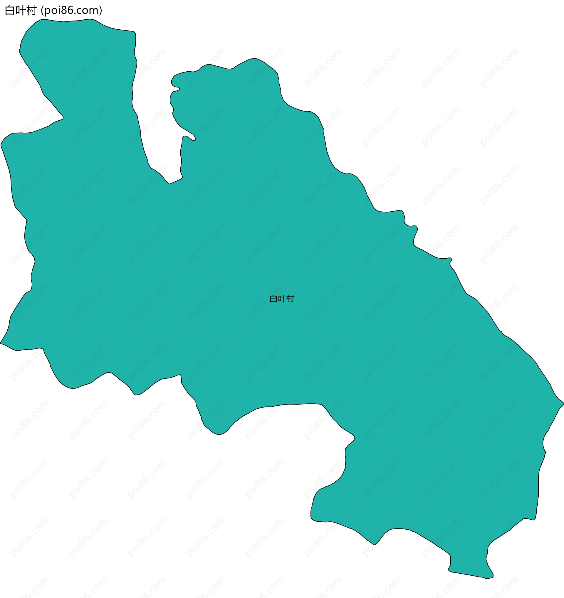 白叶村边界地图