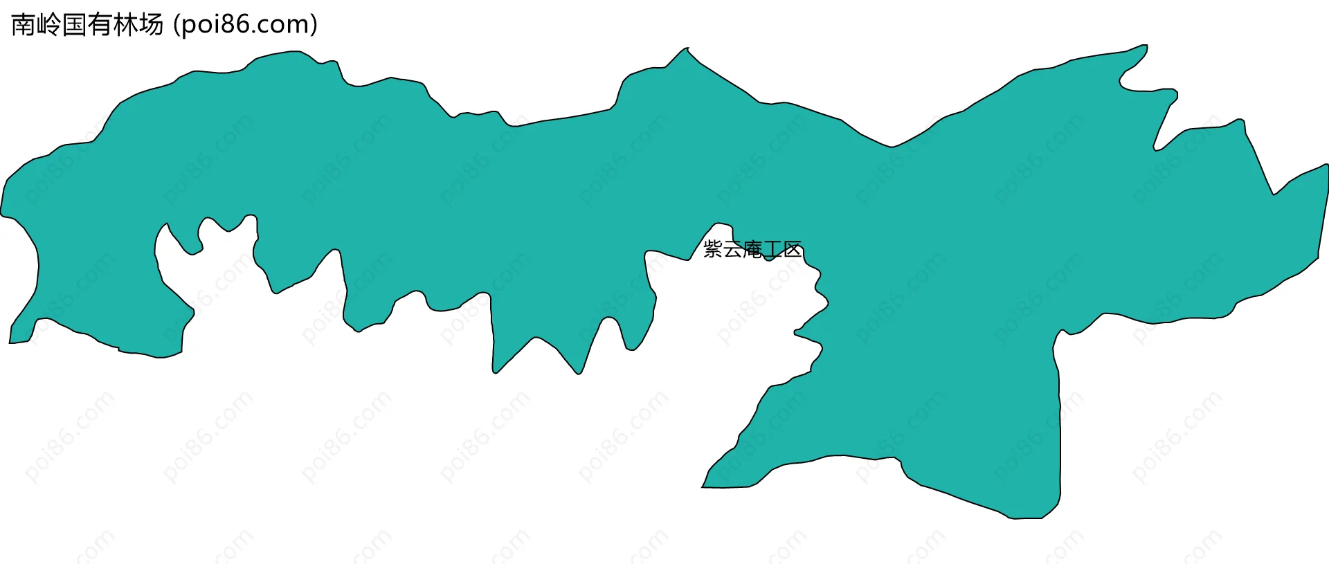 南岭国有林场边界地图(五级行政区划)