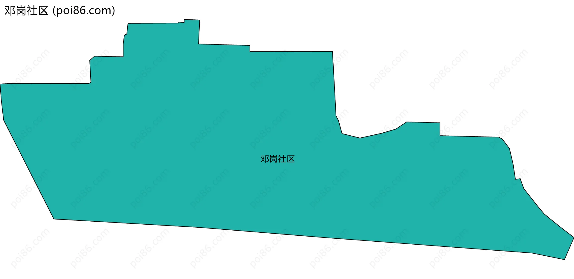 邓岗社区边界地图