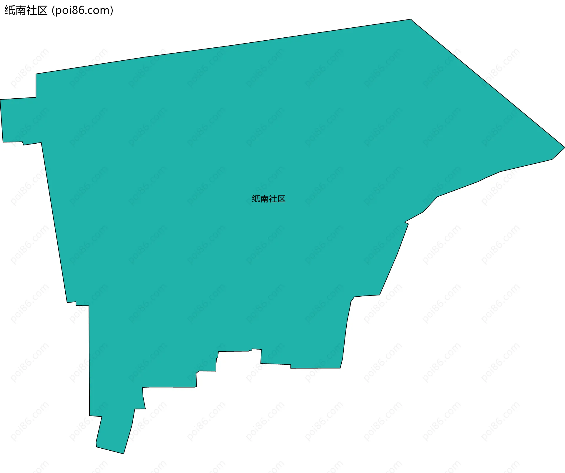纸南社区边界地图
