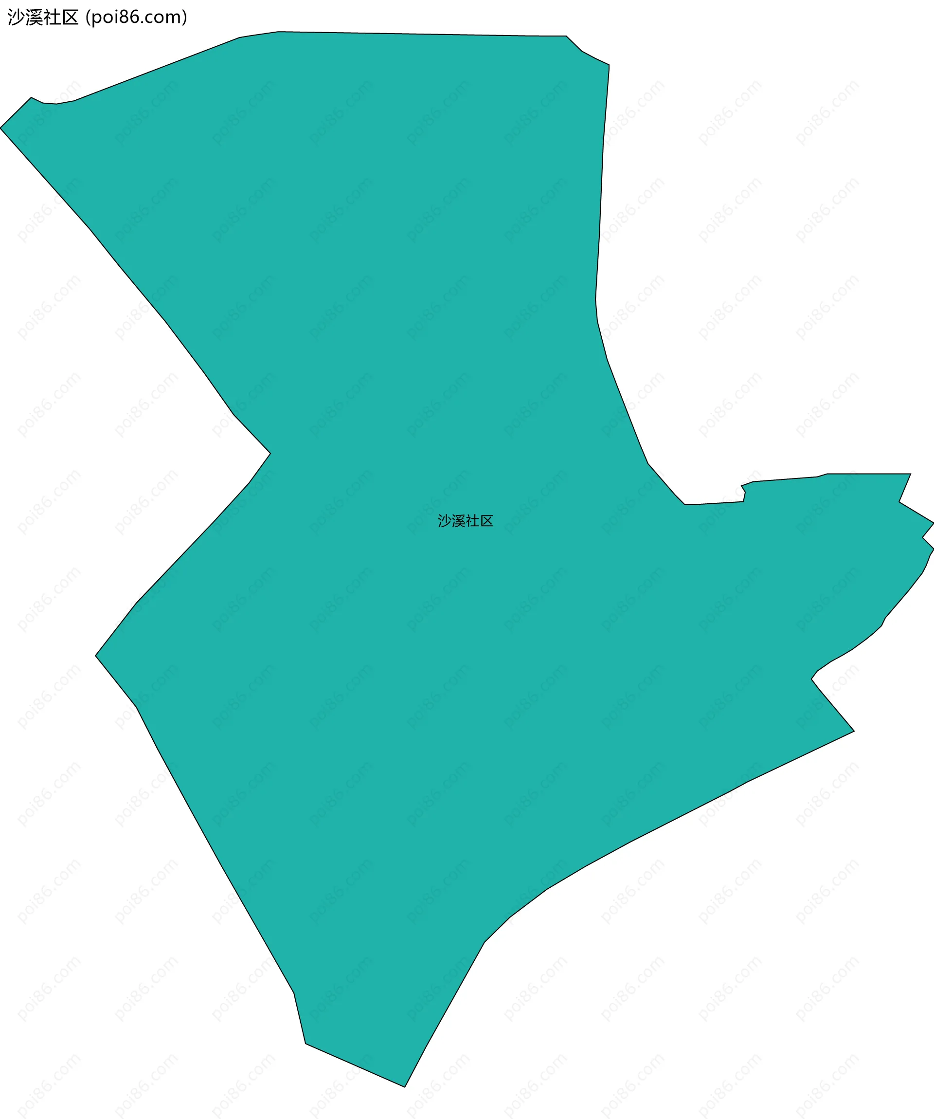 沙溪社区边界地图
