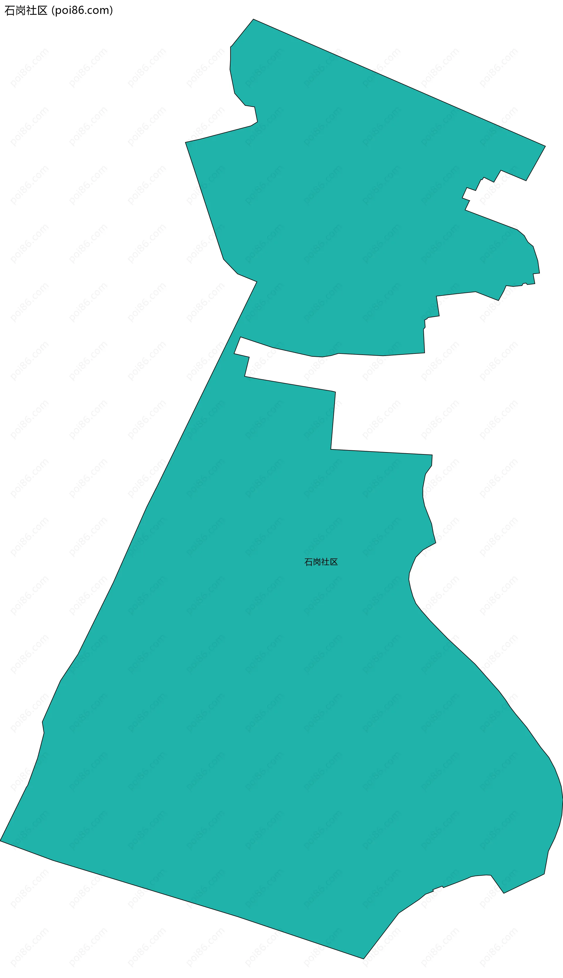 石岗社区边界地图