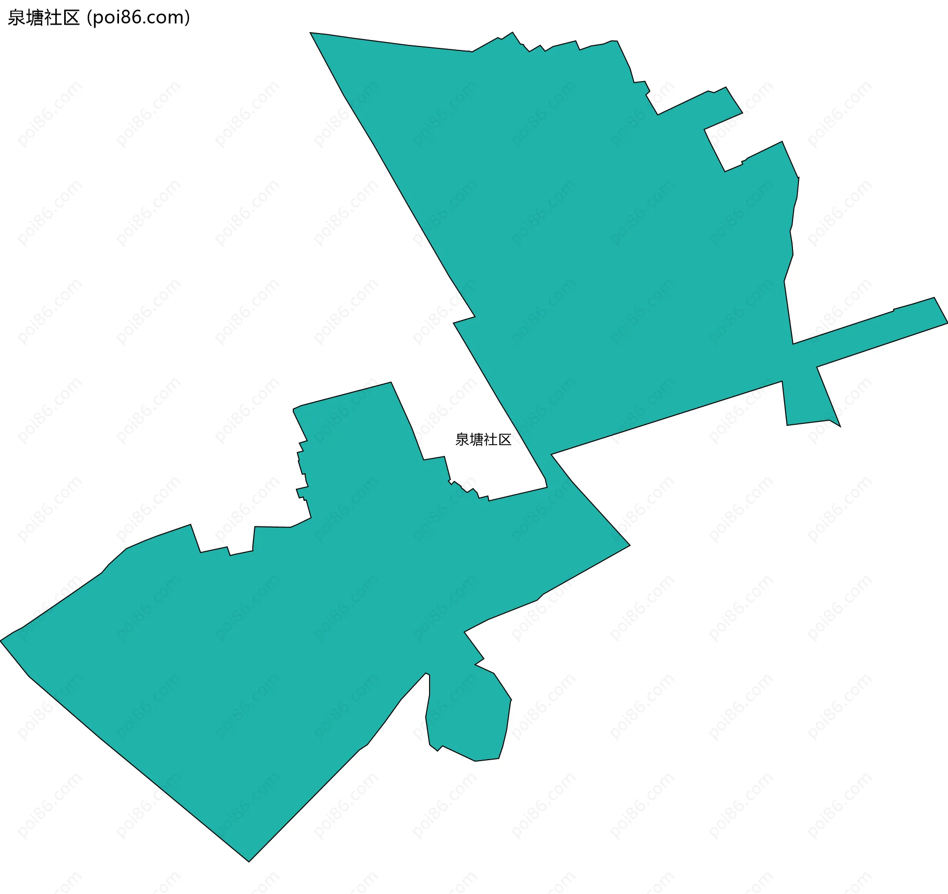 泉塘社区边界地图
