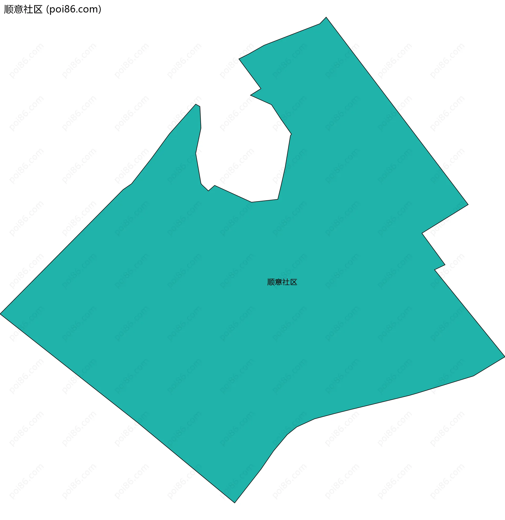 顺意社区边界地图