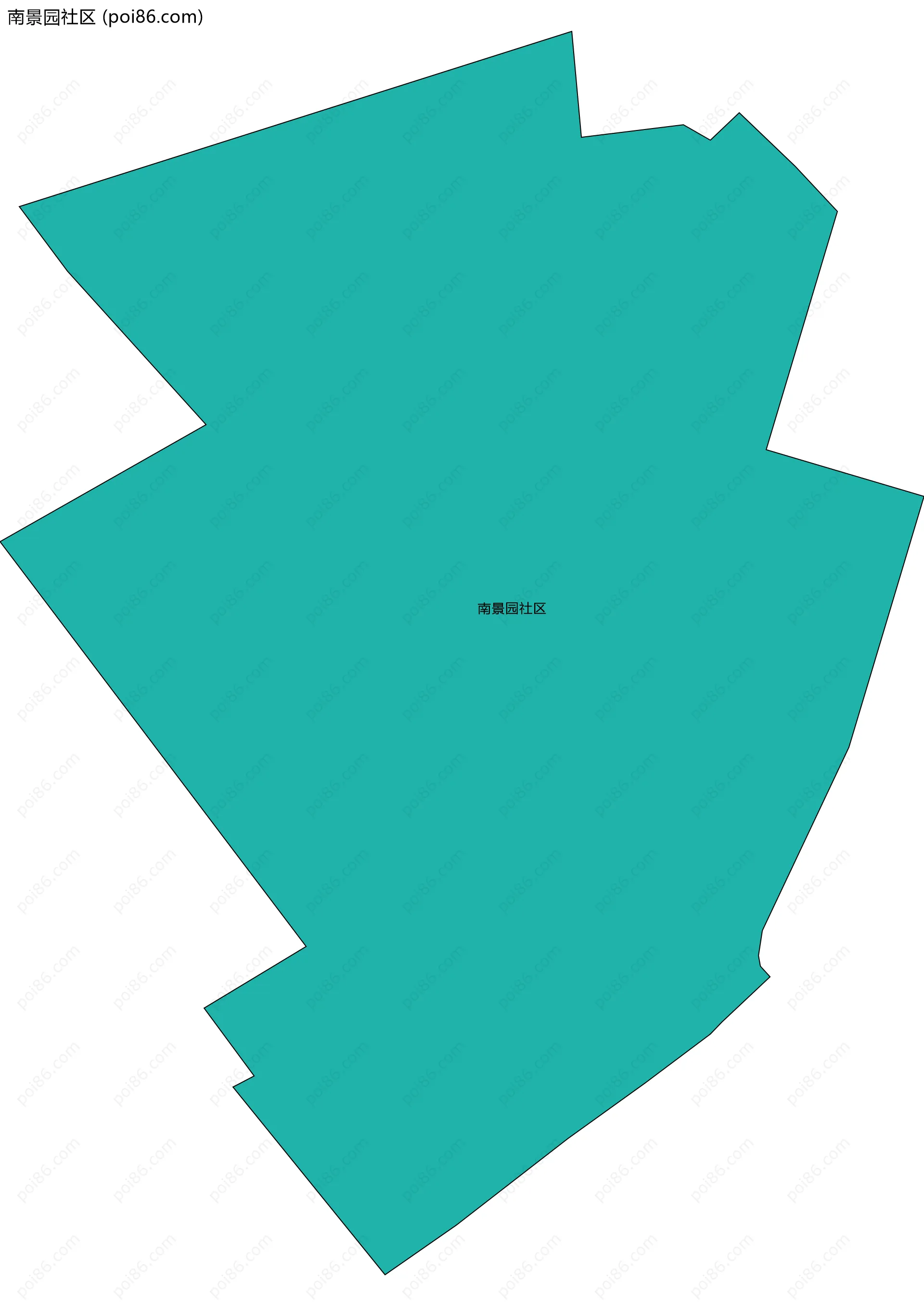 南景园社区边界地图