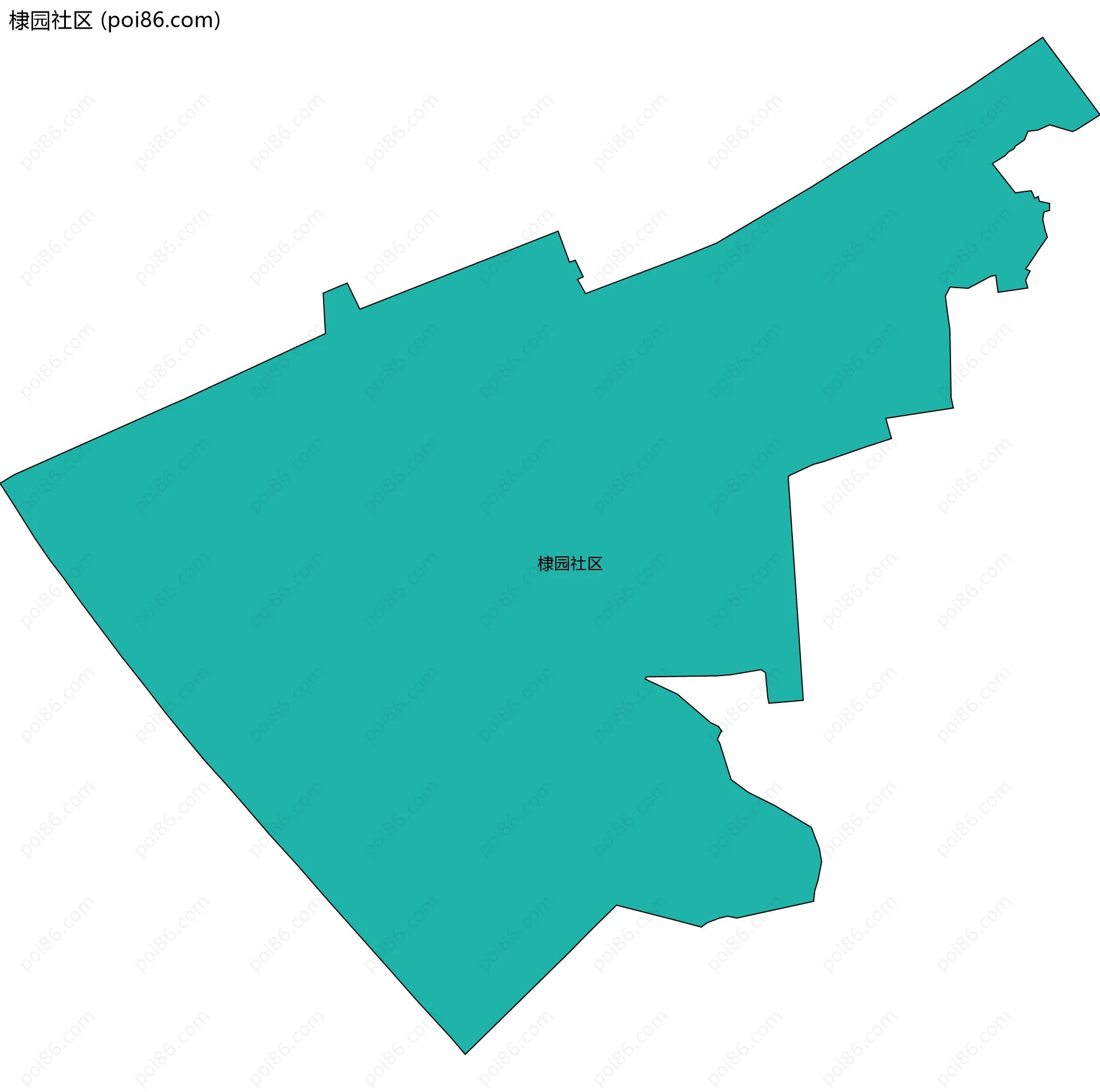 棣园社区边界地图