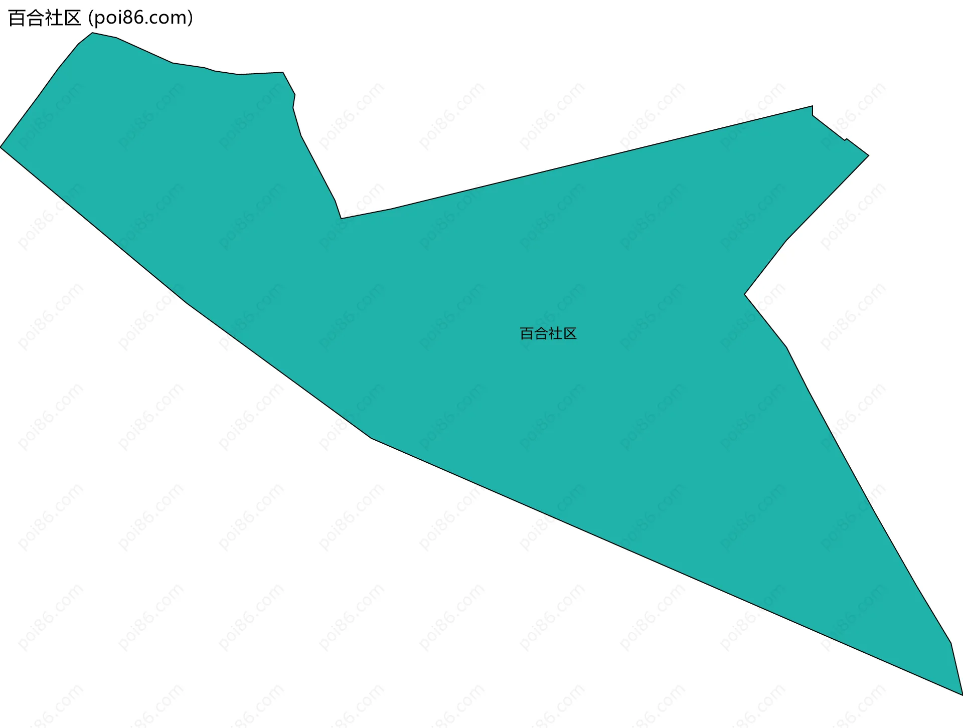 百合社区边界地图