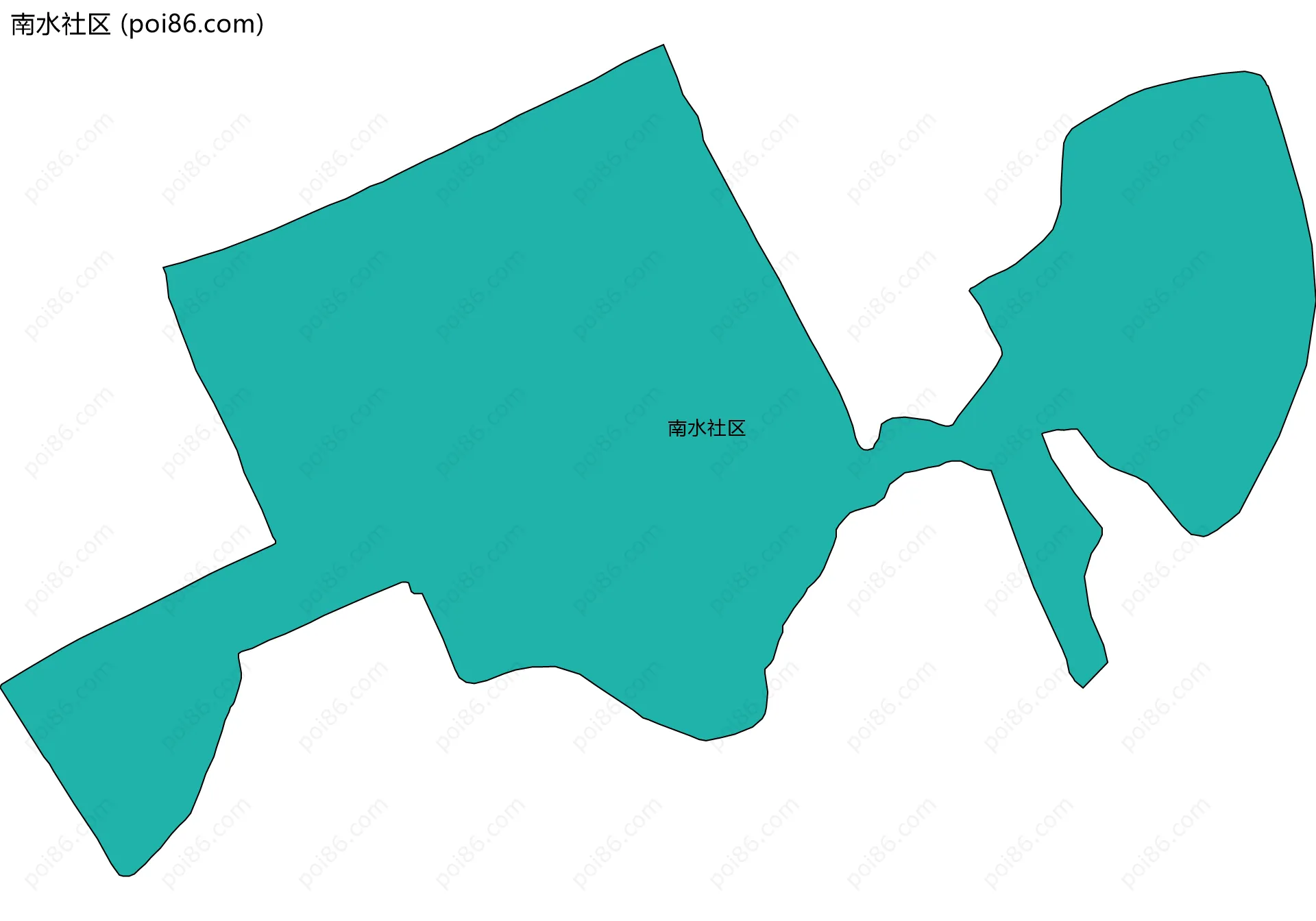 南水社区边界地图