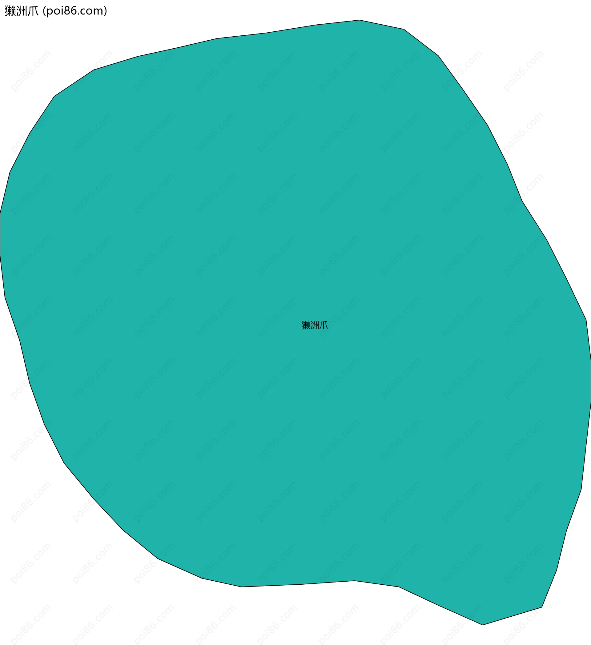 獭洲爪边界地图