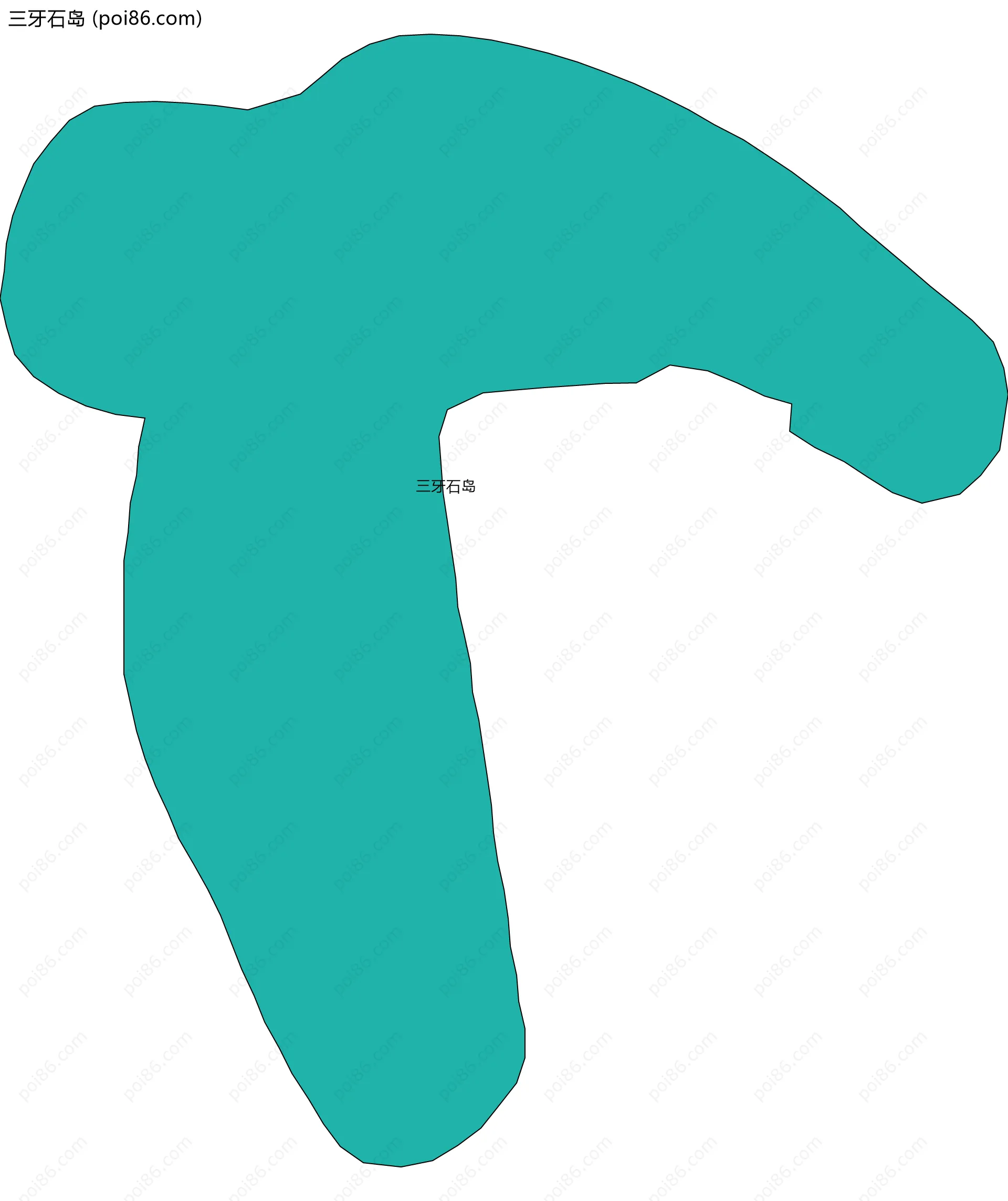 三牙石岛边界地图