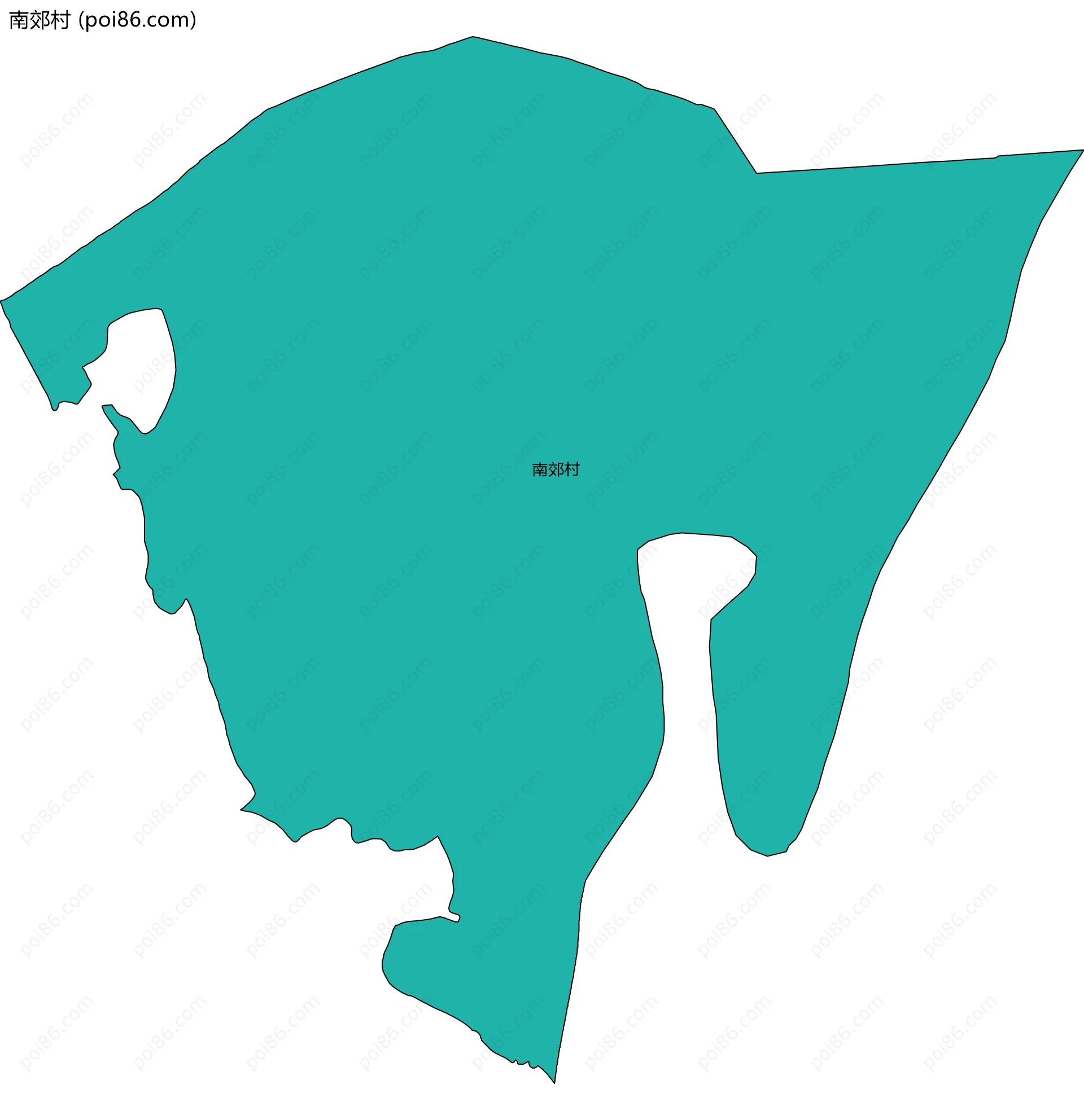 南郊村边界地图