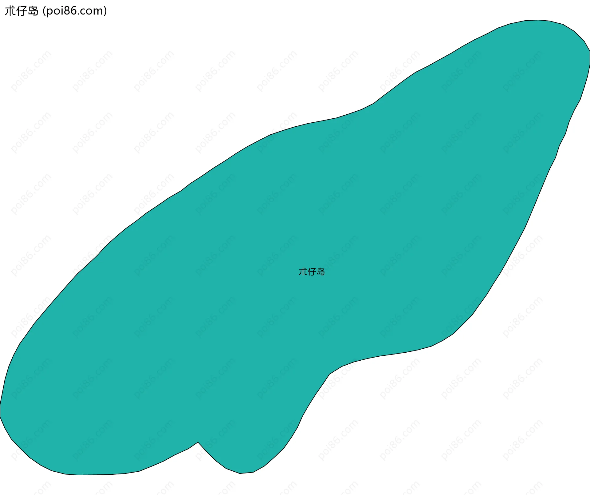 朮仔岛边界地图