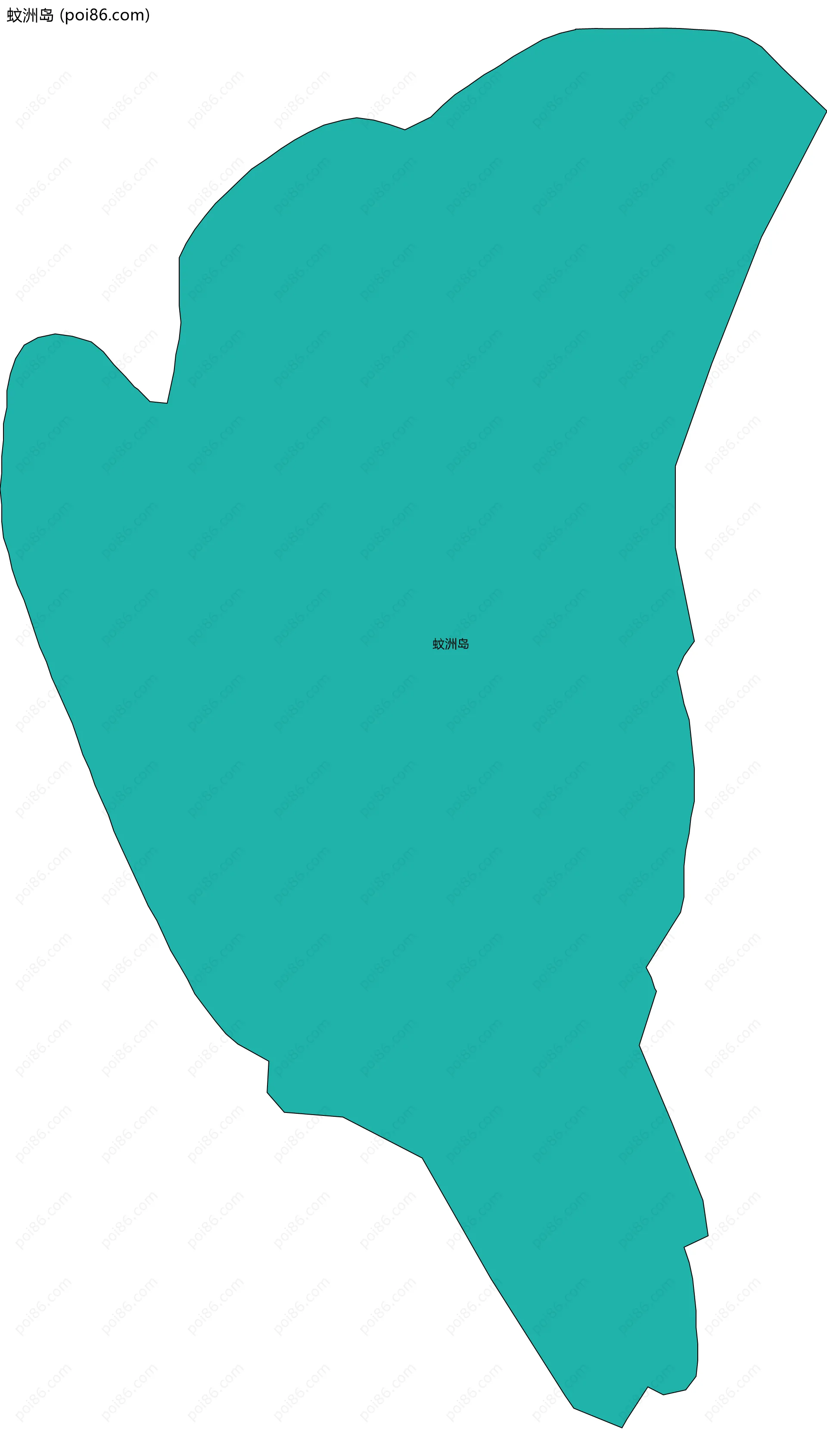 蚊洲岛边界地图