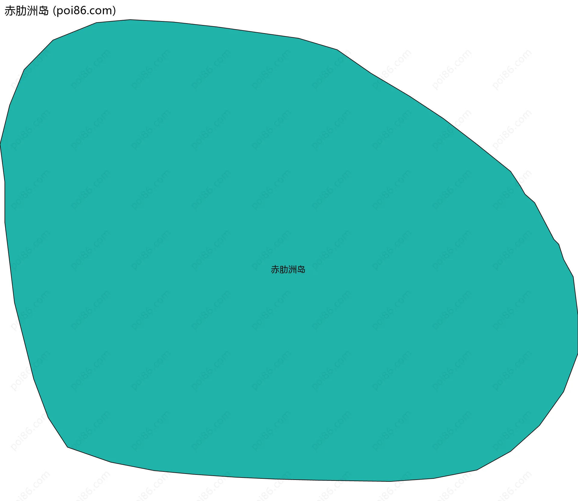 赤肋洲岛边界地图