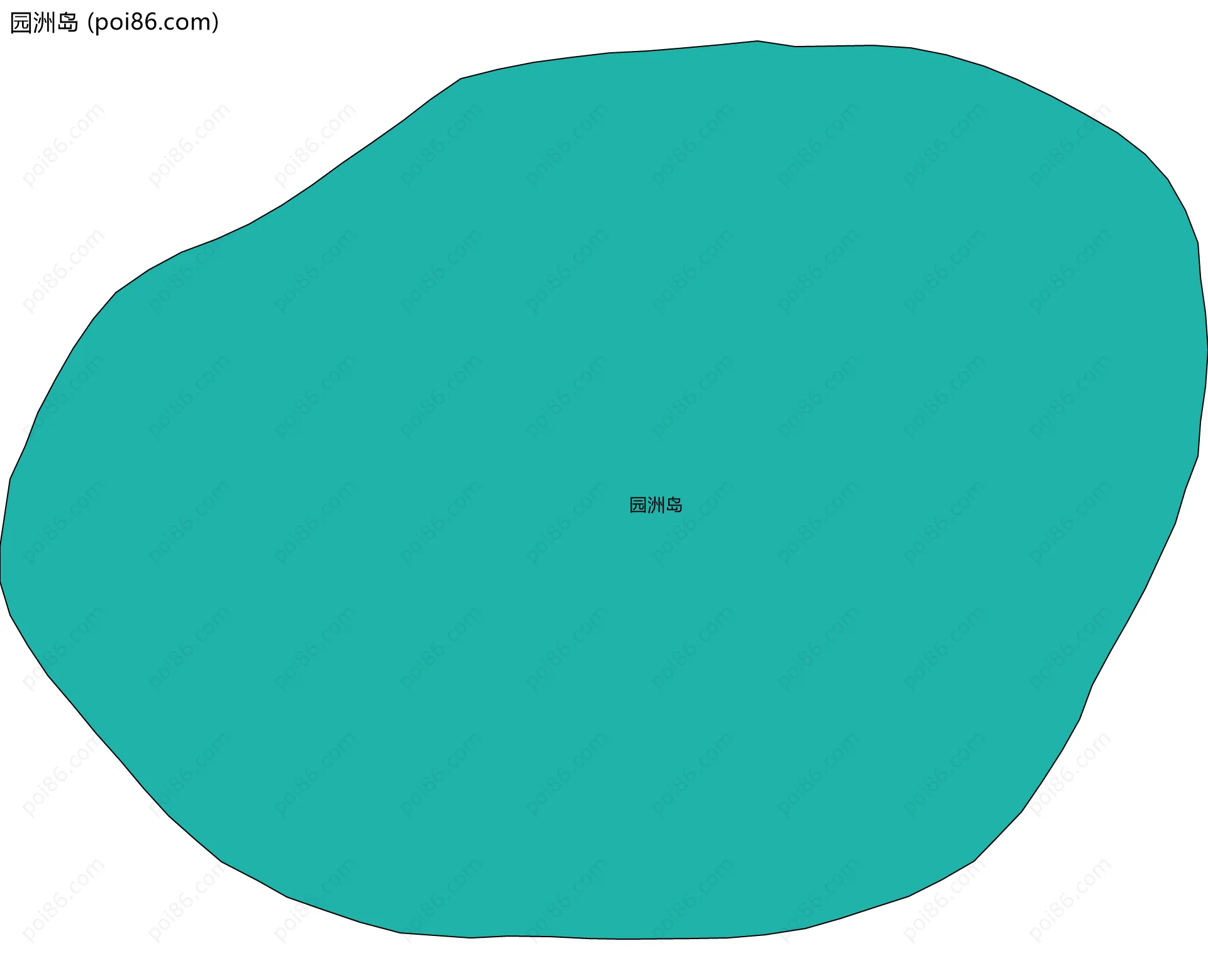 园洲岛边界地图