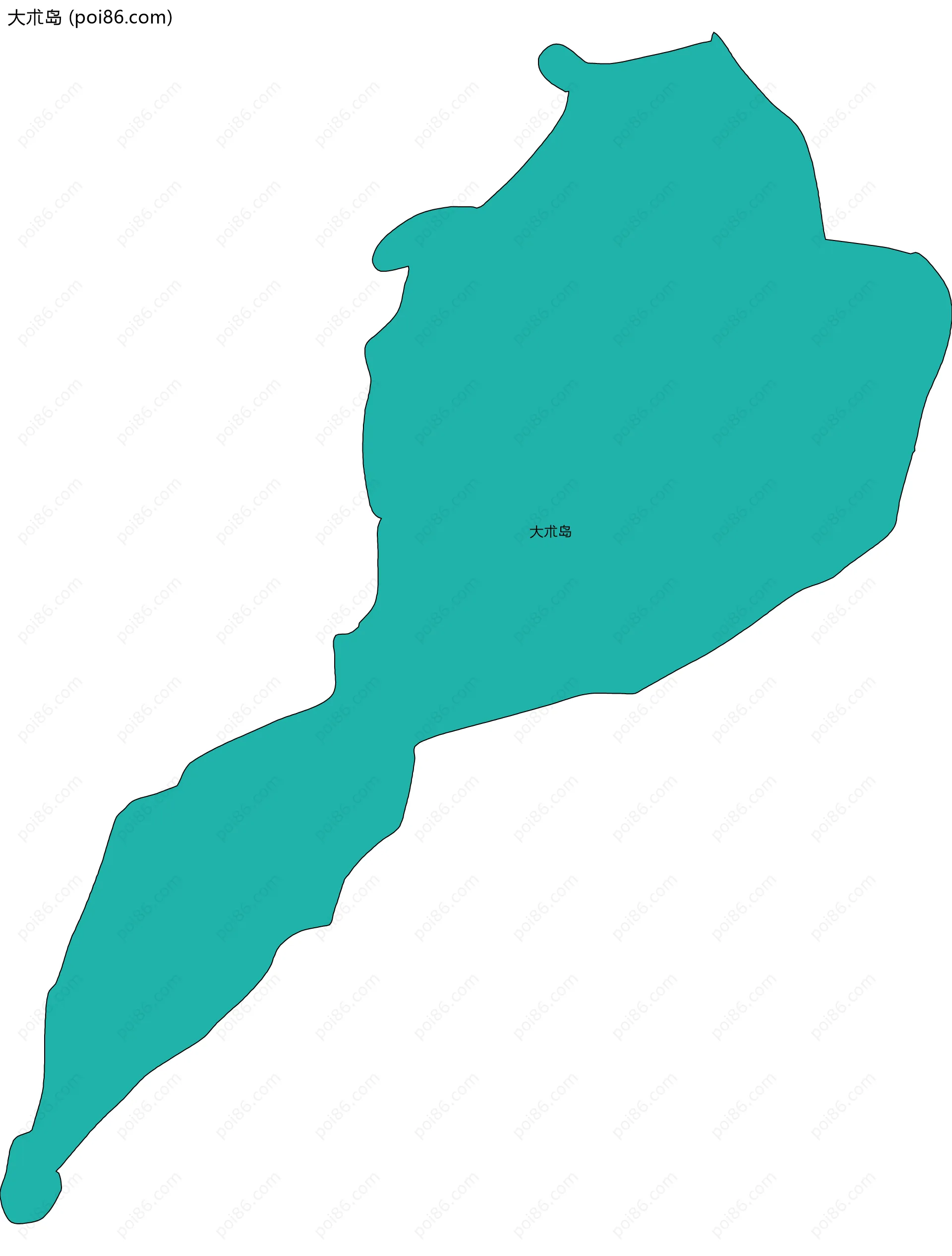 大朮岛边界地图