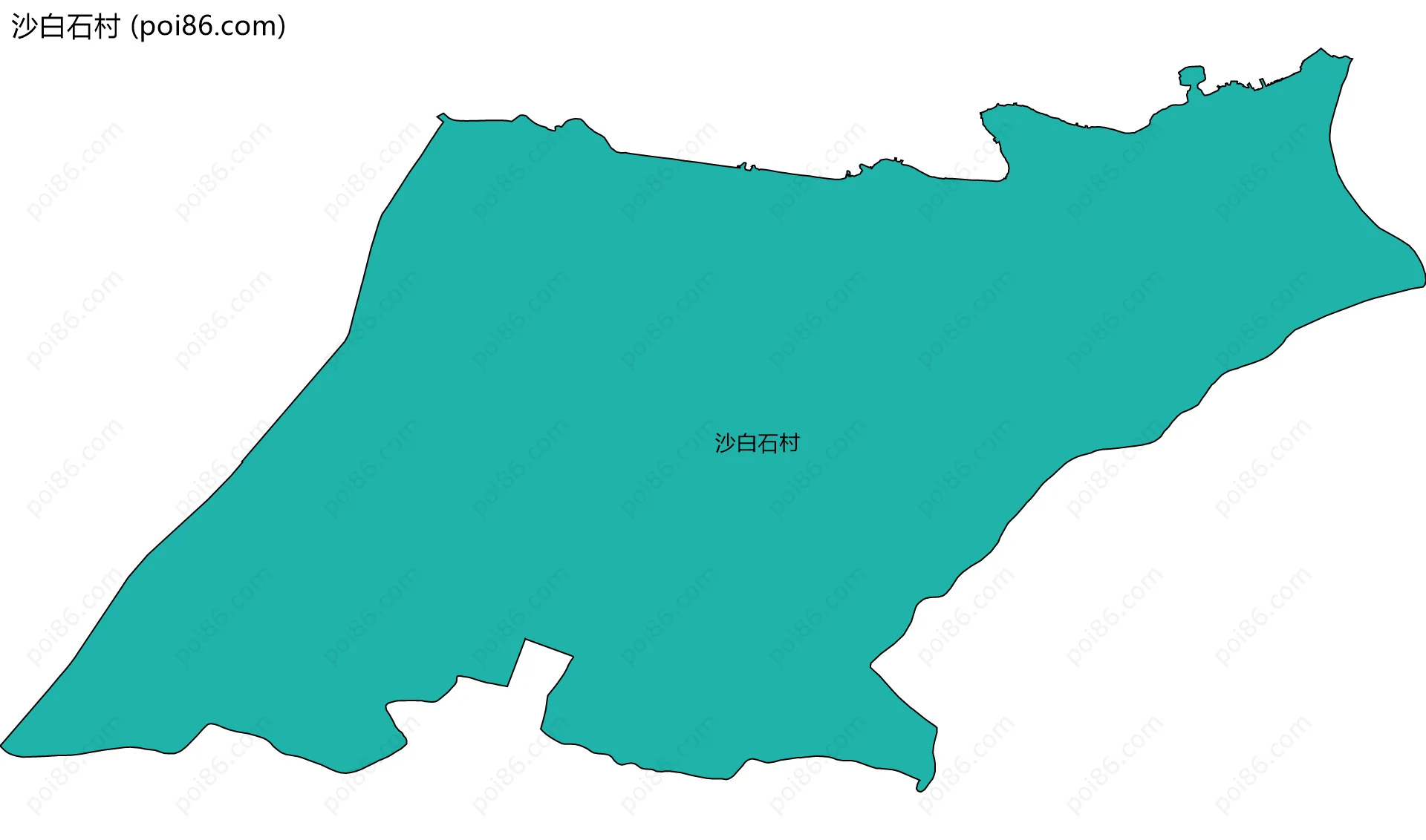 沙白石村边界地图