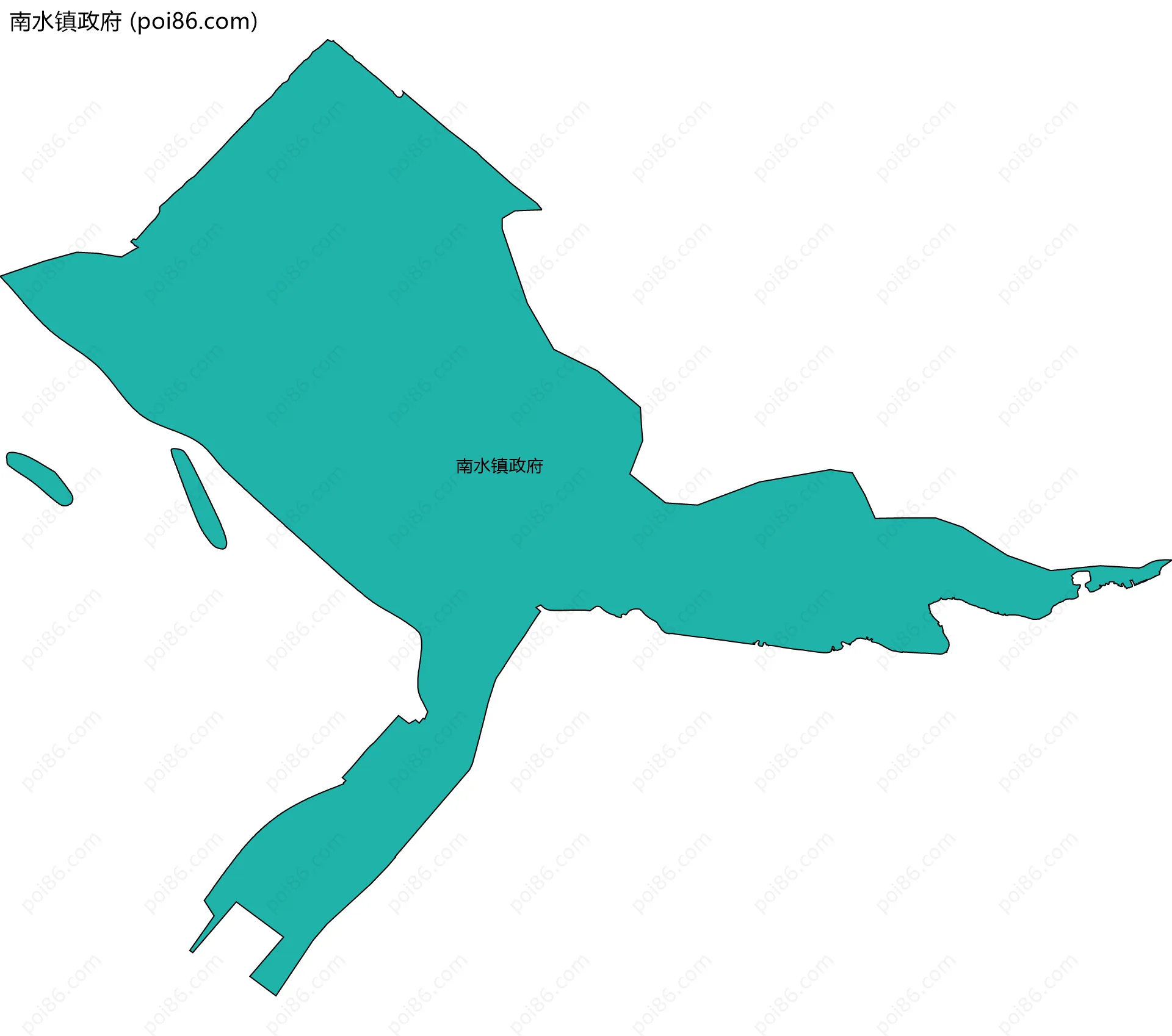 南水镇政府边界地图