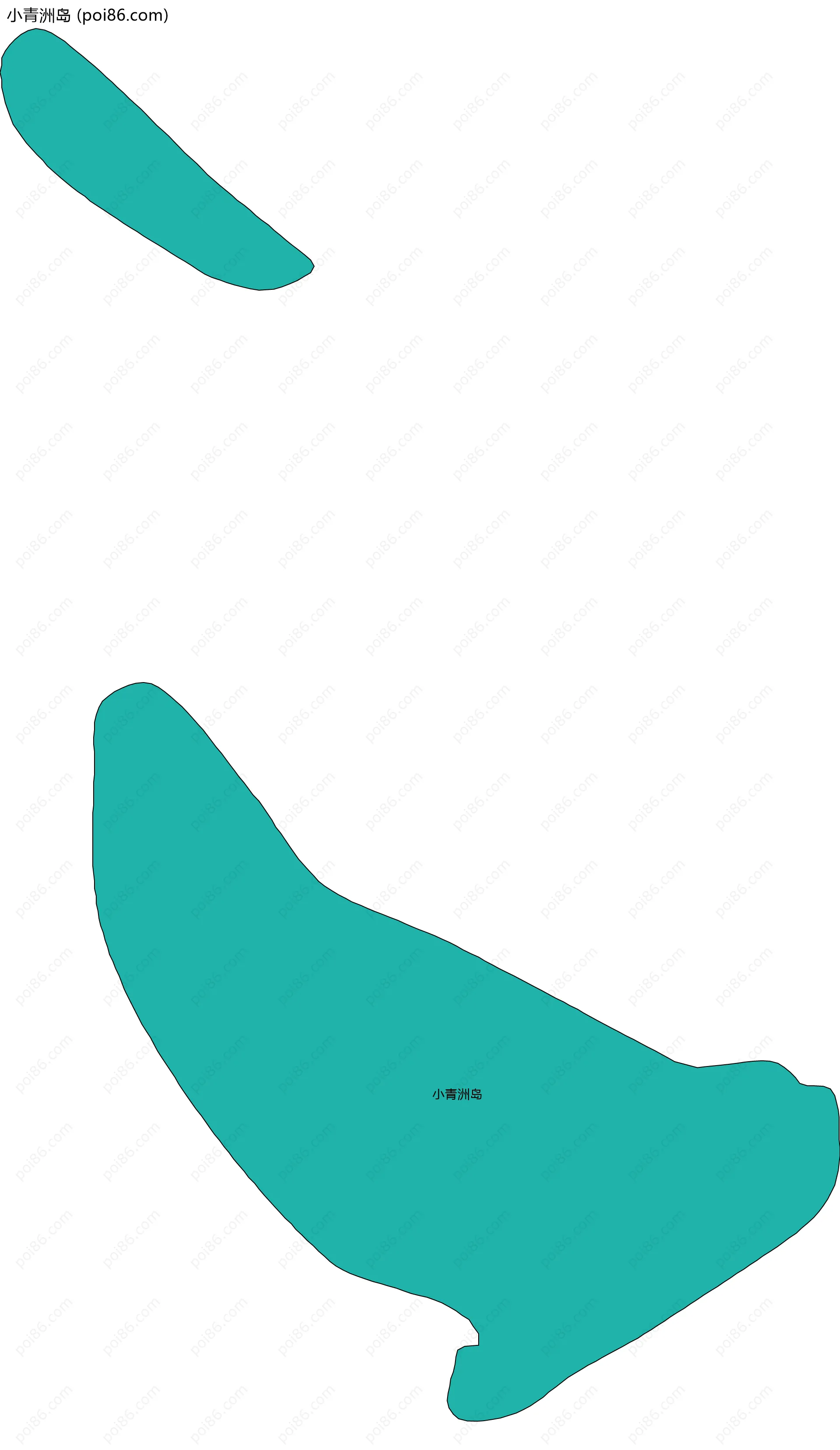 小青洲岛边界地图