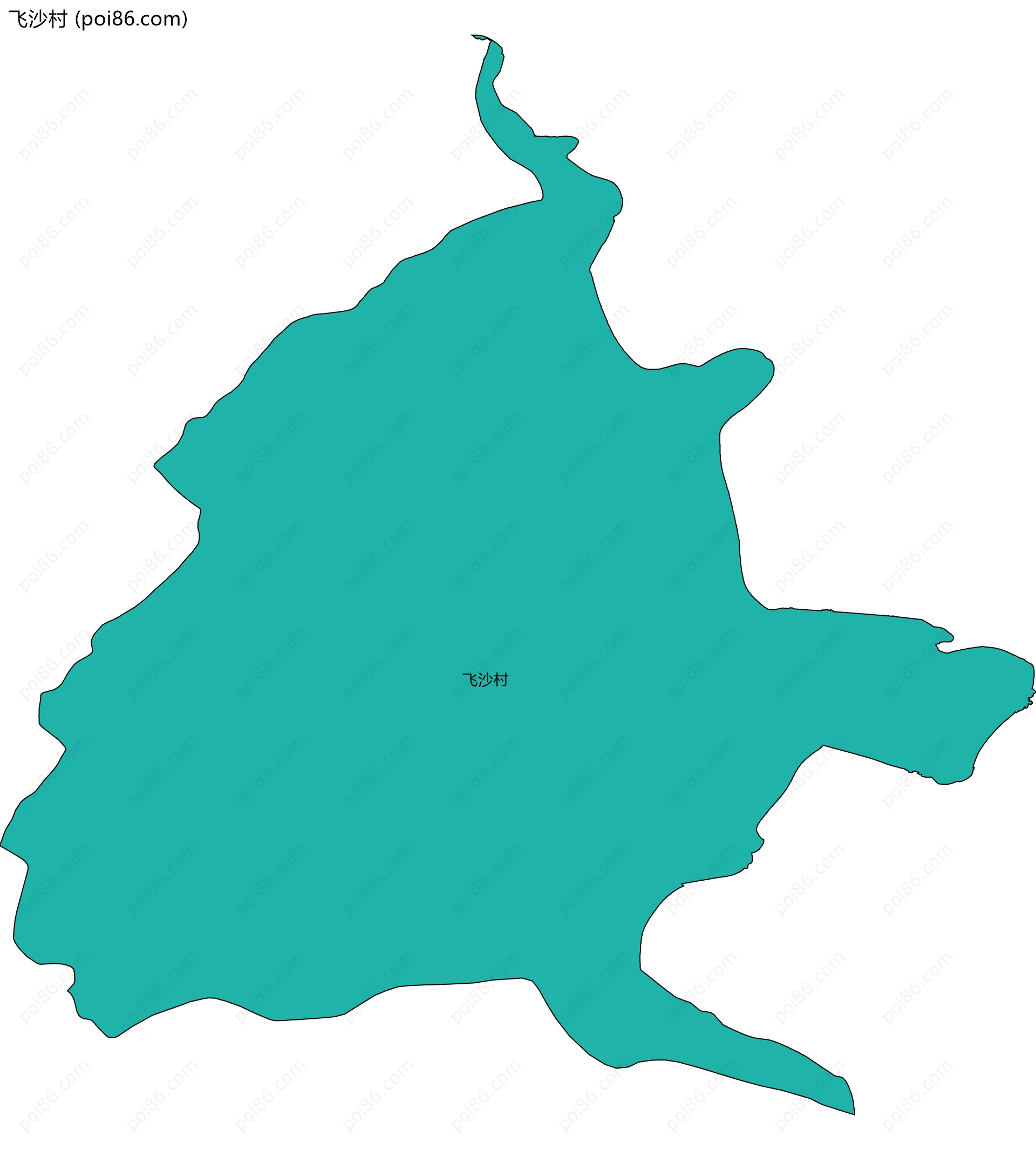 飞沙村边界地图