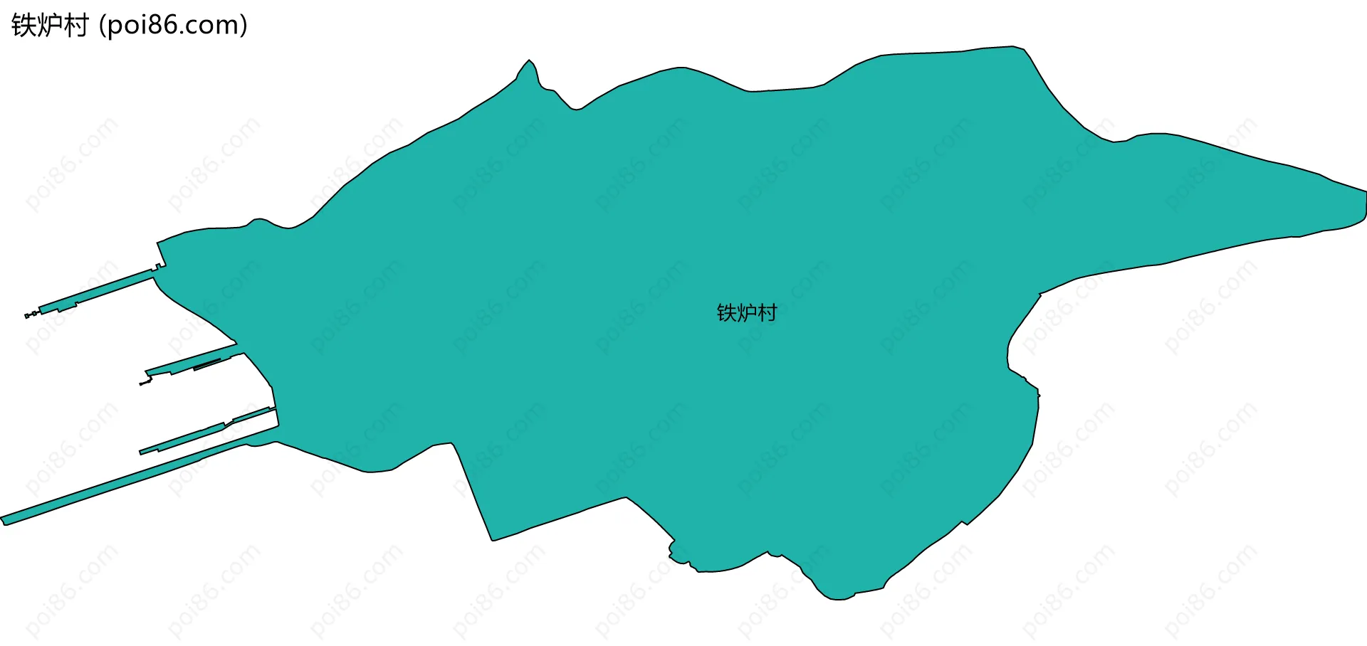 铁炉村边界地图