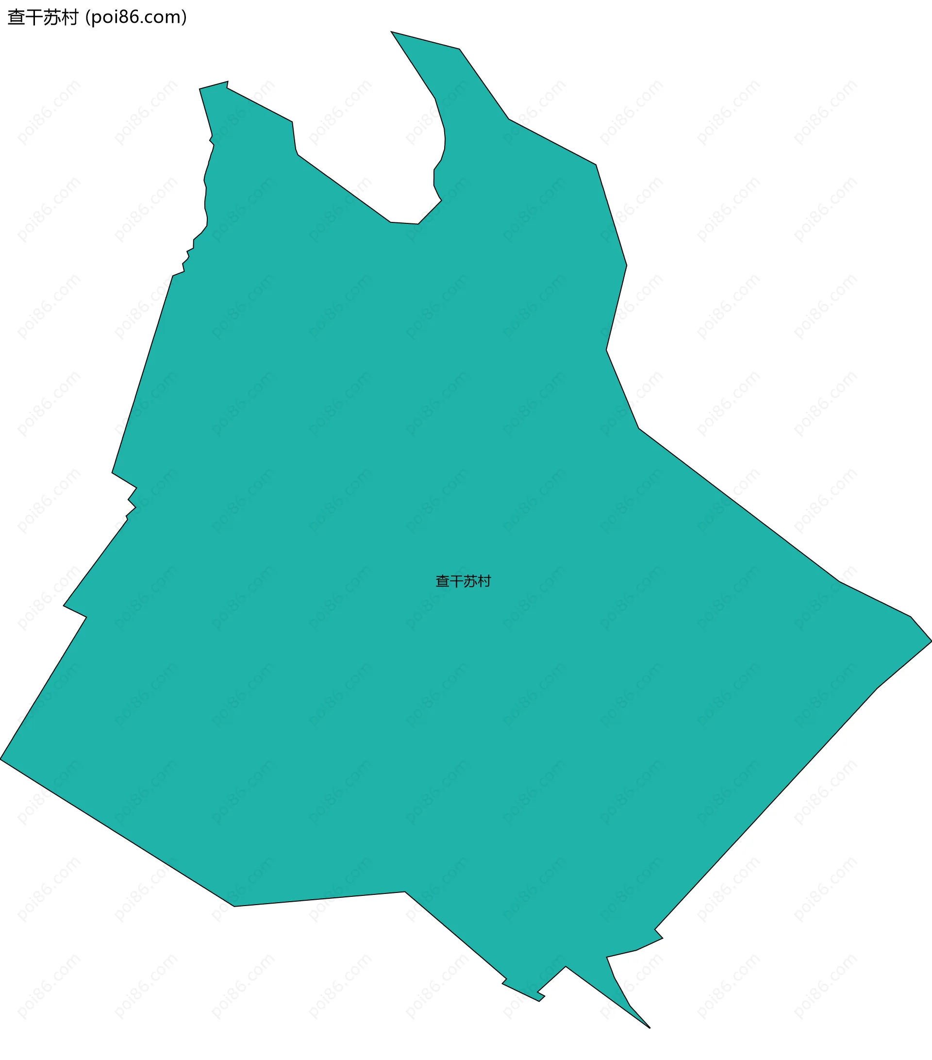 查干苏村边界地图