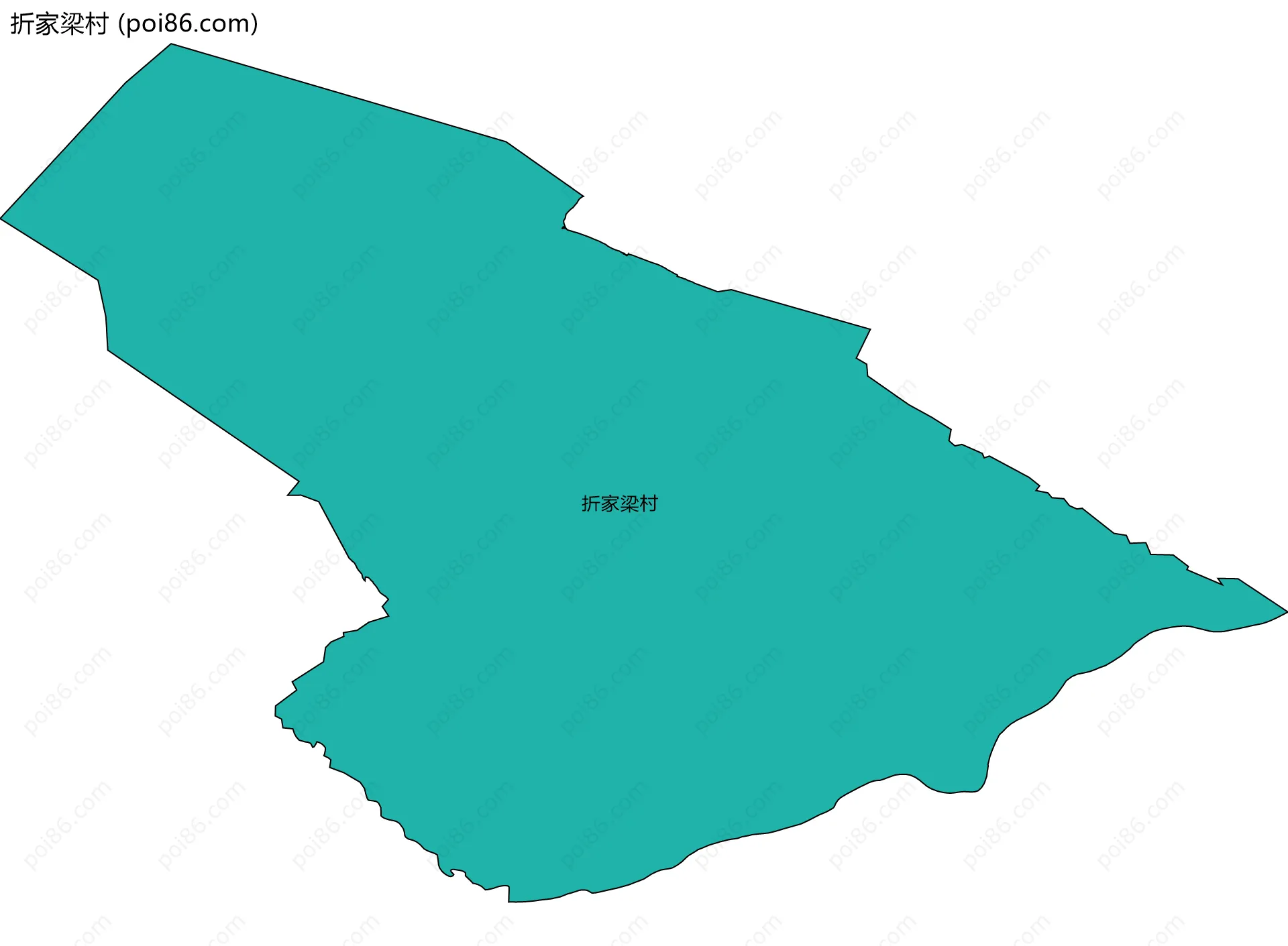折家梁村边界地图