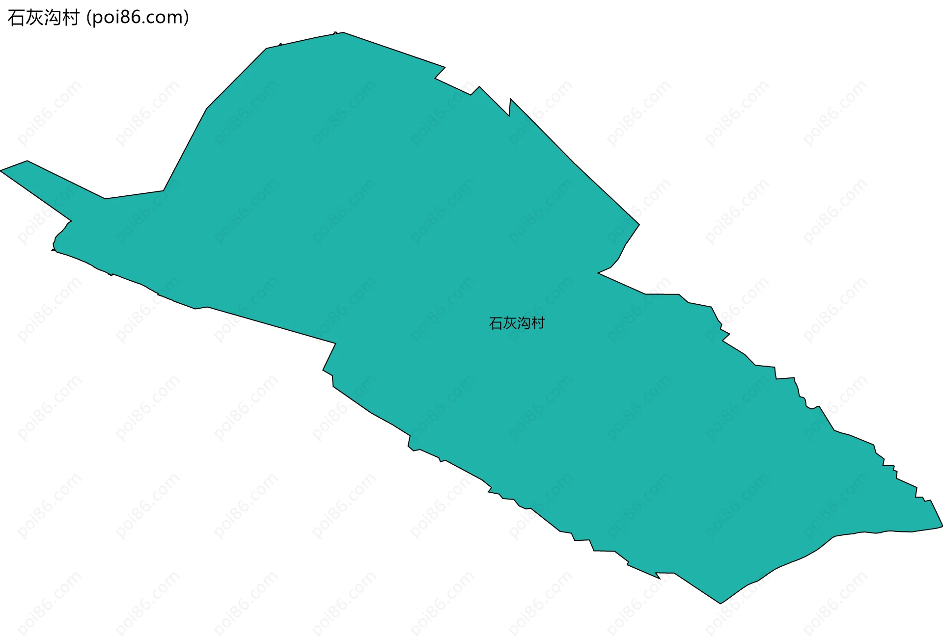 石灰沟村边界地图