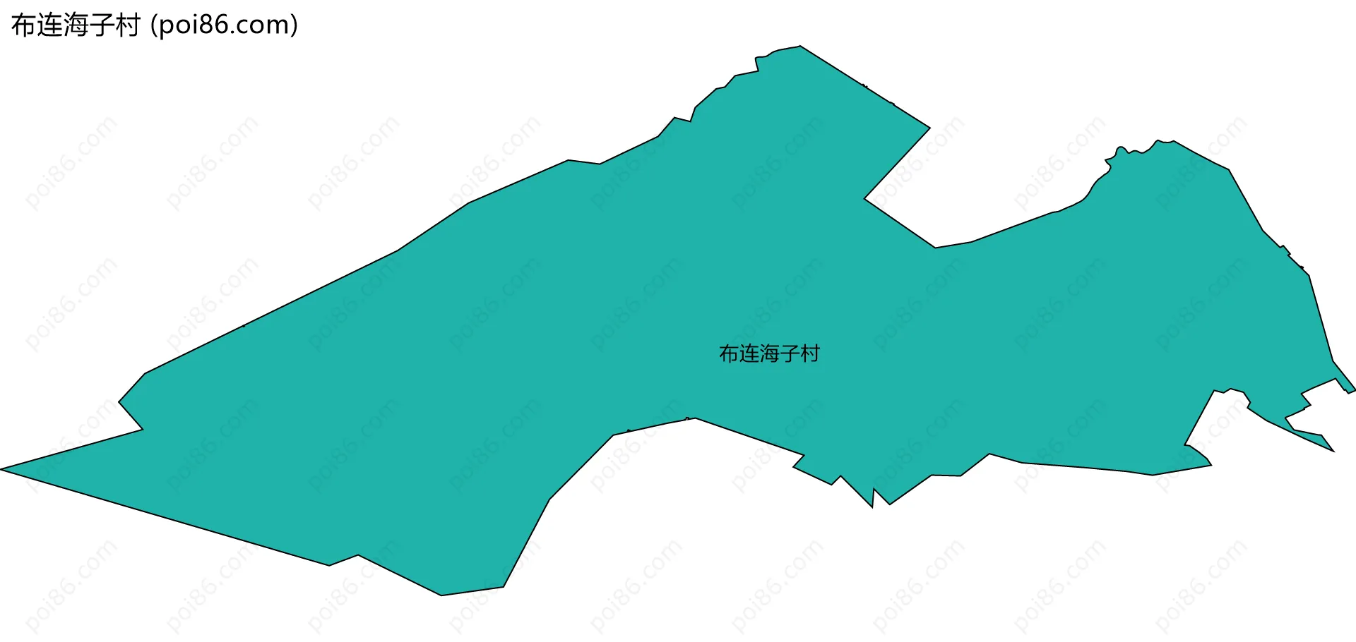 布连海子村边界地图